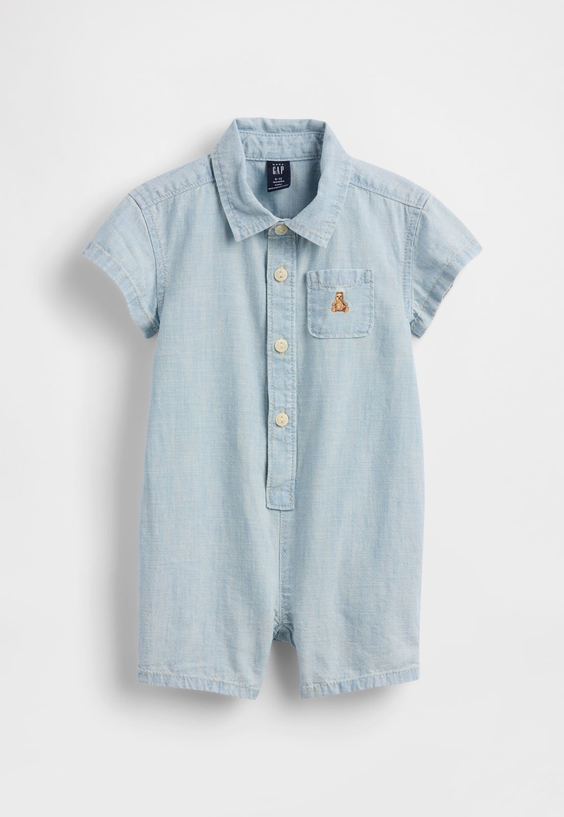 Infantil - Macacão GAP Jeans Curto Azul