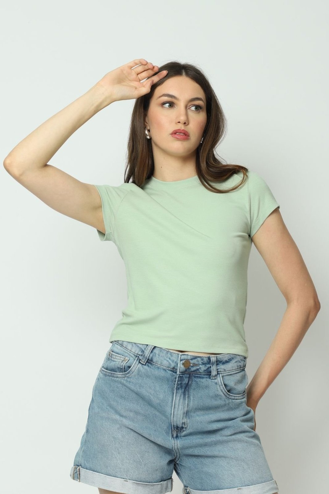 Blusa Manga Curta Verde M Gazzy