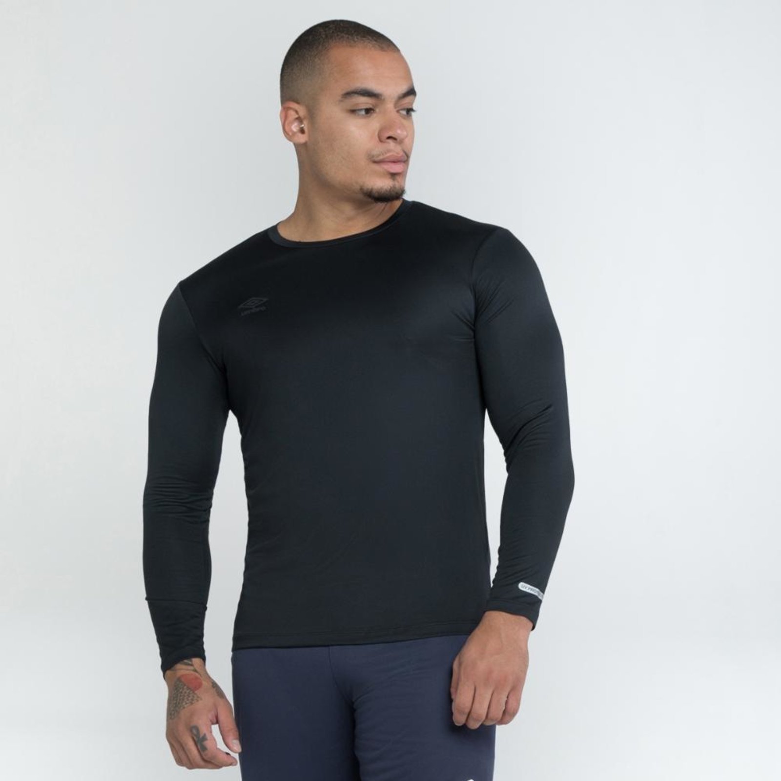 Camisa Ml Masculina Umbro Basic Uv Incolor