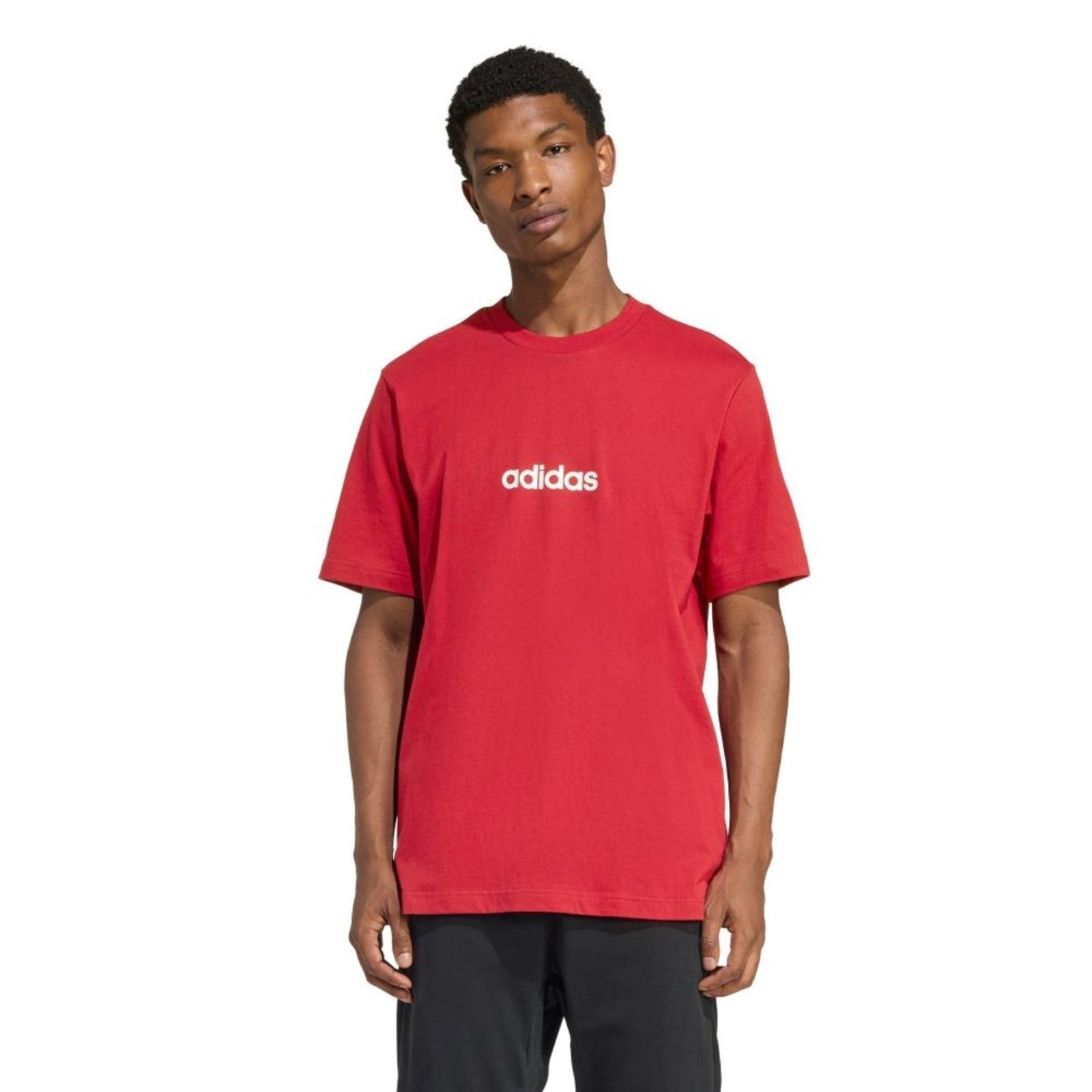 Camiseta Essentials Linear Single Jersey adidas Sportswear Vinho
