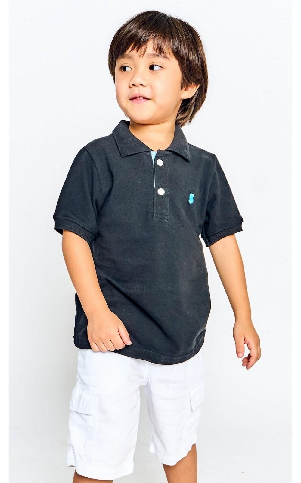 Infantil - Bermuda Cargo Menino Básico Alphabeto Branco