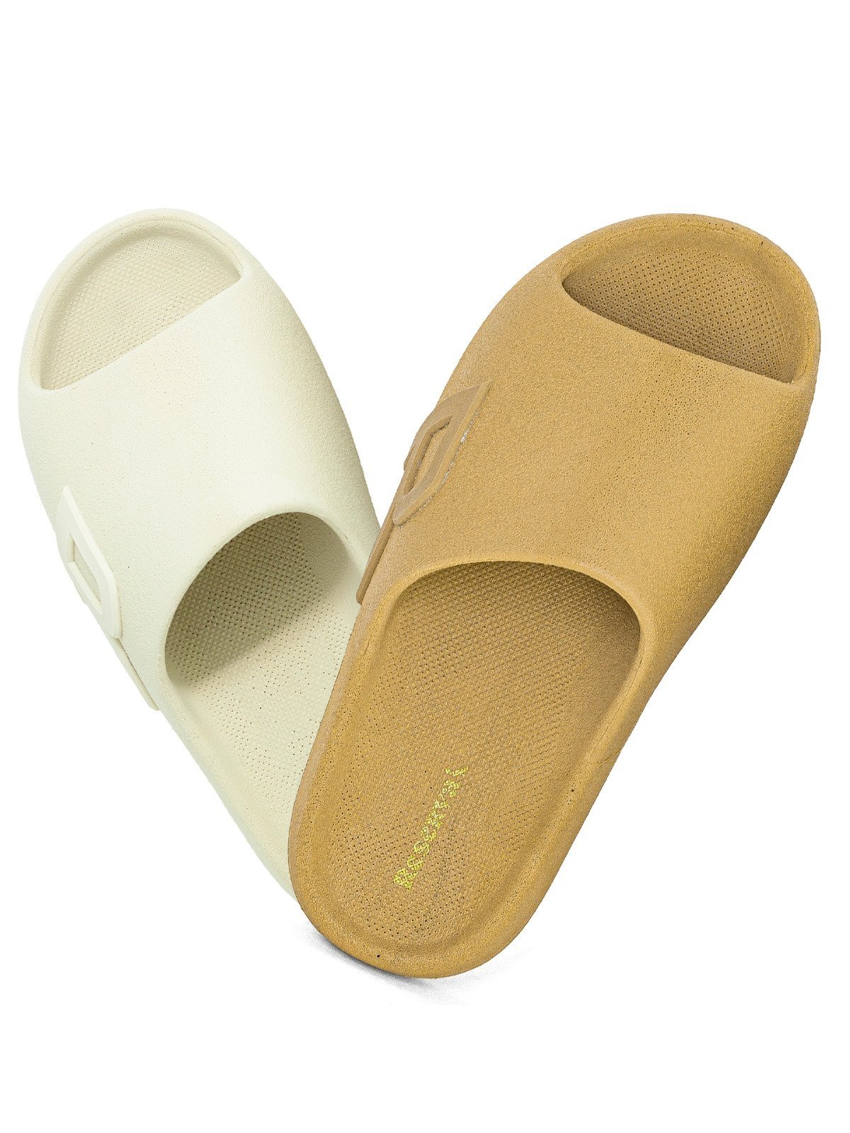 Kit 2 Sandálias Masculina Reserva RSV Go Slide Type R Casual Confortável Branco+Bege