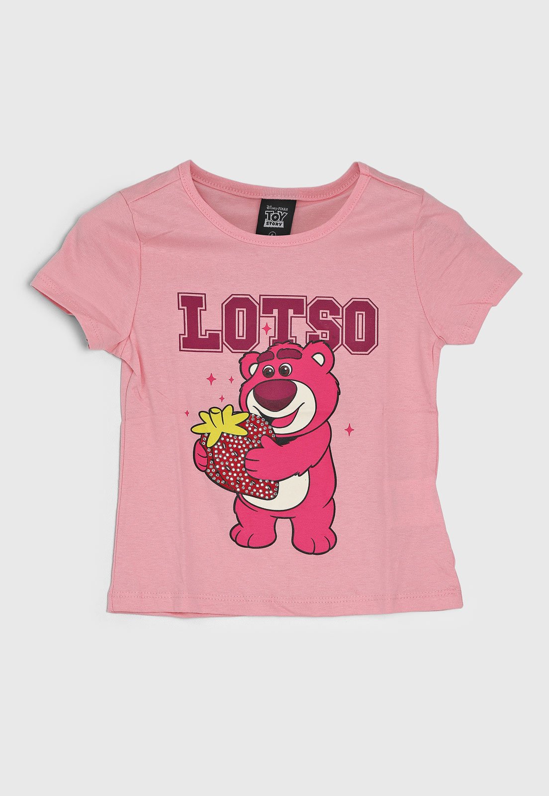 Infantil - Camiseta Brandili Toy Story Lotso Rosa