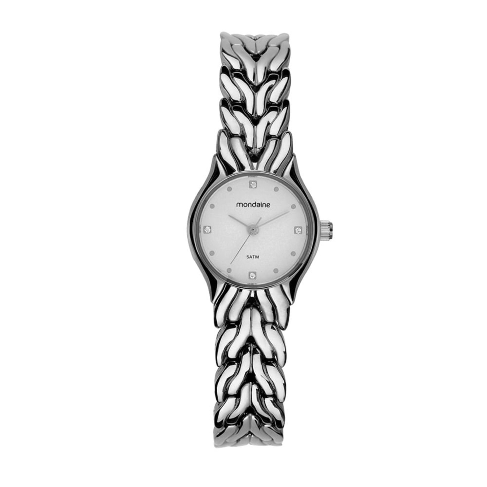 Relógio Mondaine Feminino Prata Pulseira Moderna Mondaine