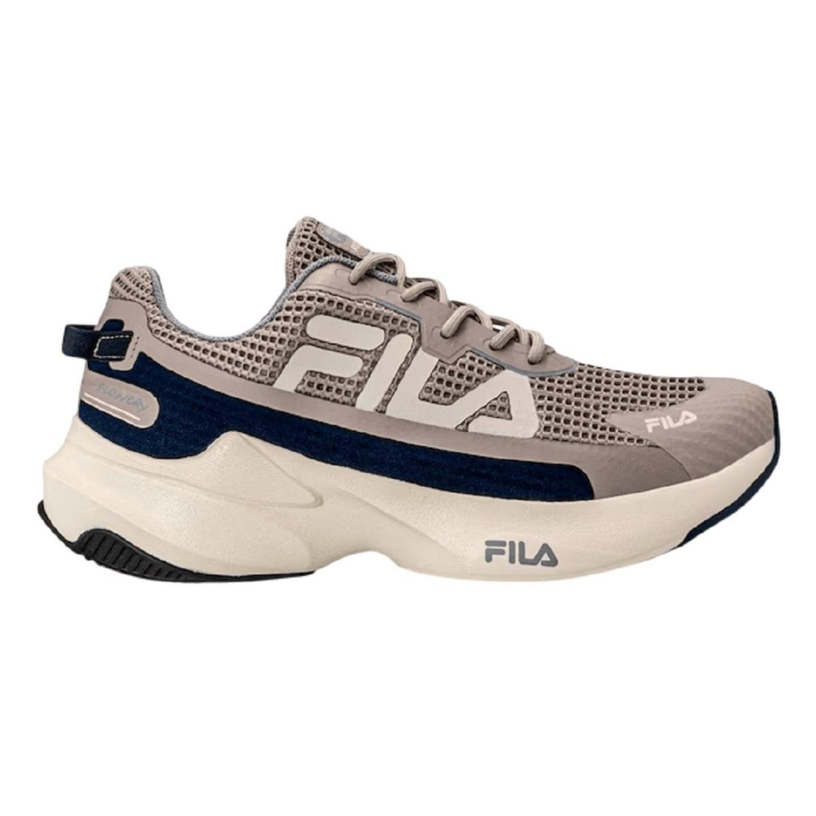 Tênis Esportivo Corrida Masculino Fila Recovery Bege