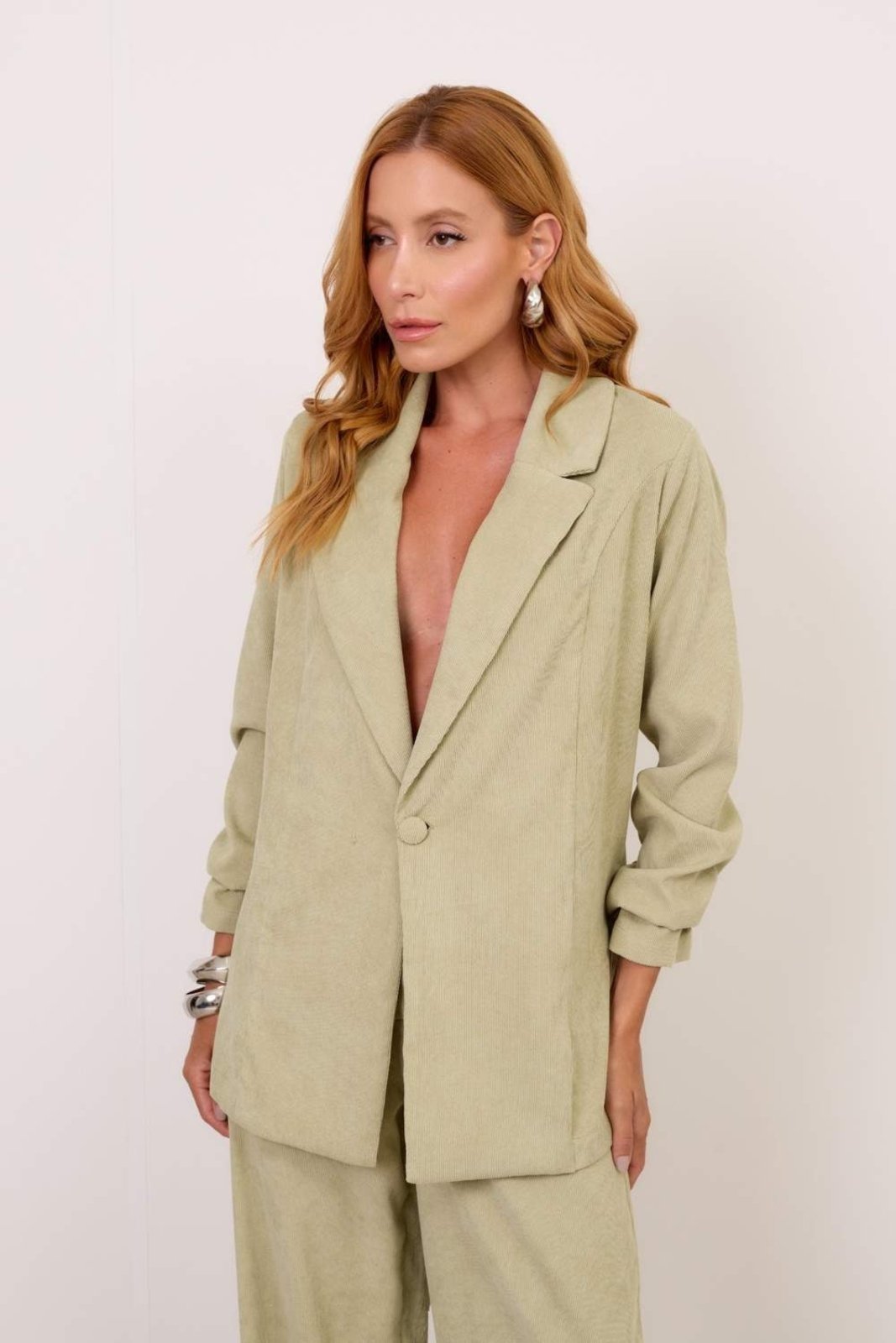 Blazer Vanibele Veludo Verde