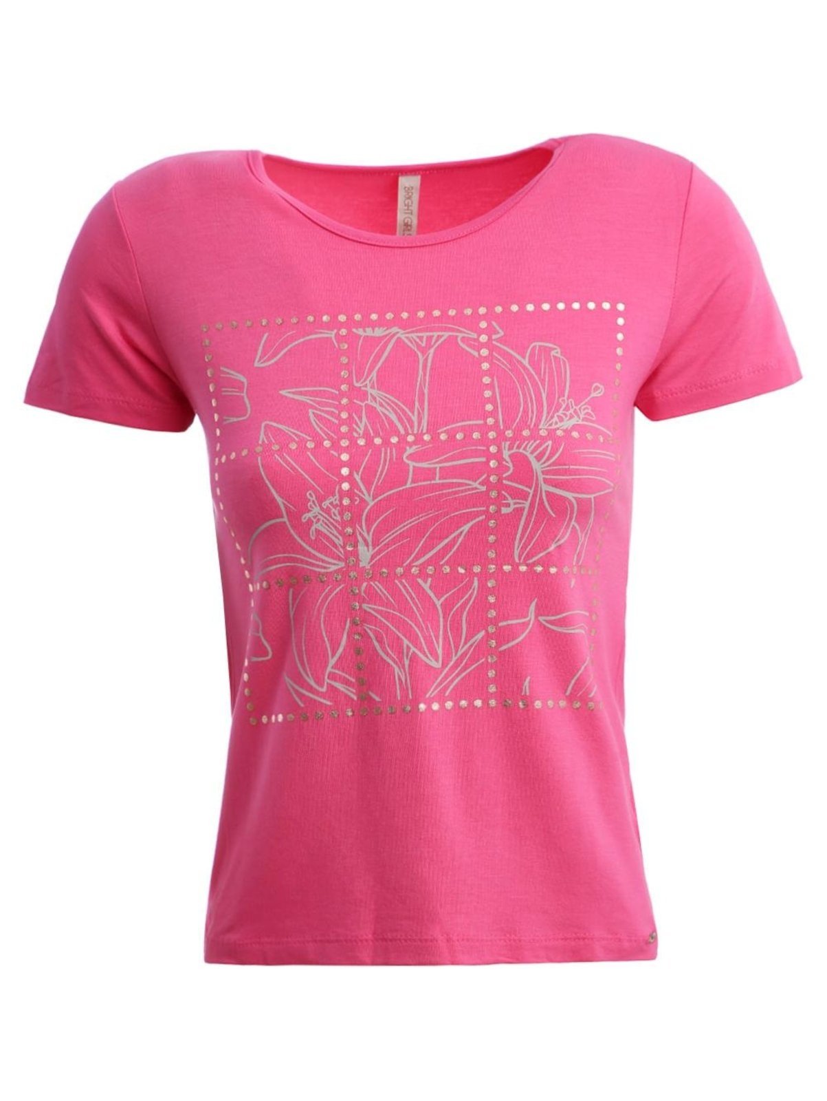 Vista 2 Blusa Estampada Manga Curta Feminina PINK Bright Girl'S rosa pink Bright Girl'S rosa pink