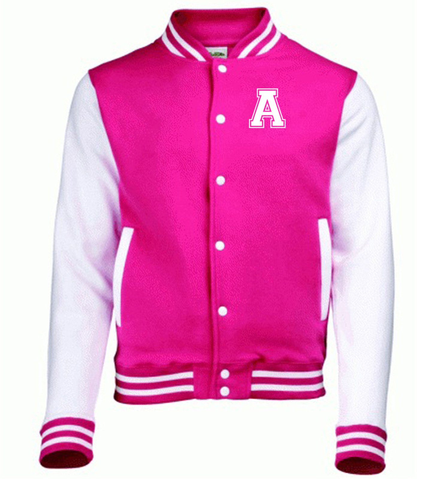 Jaqueta College Americana College4EVER Pink letra A bordada