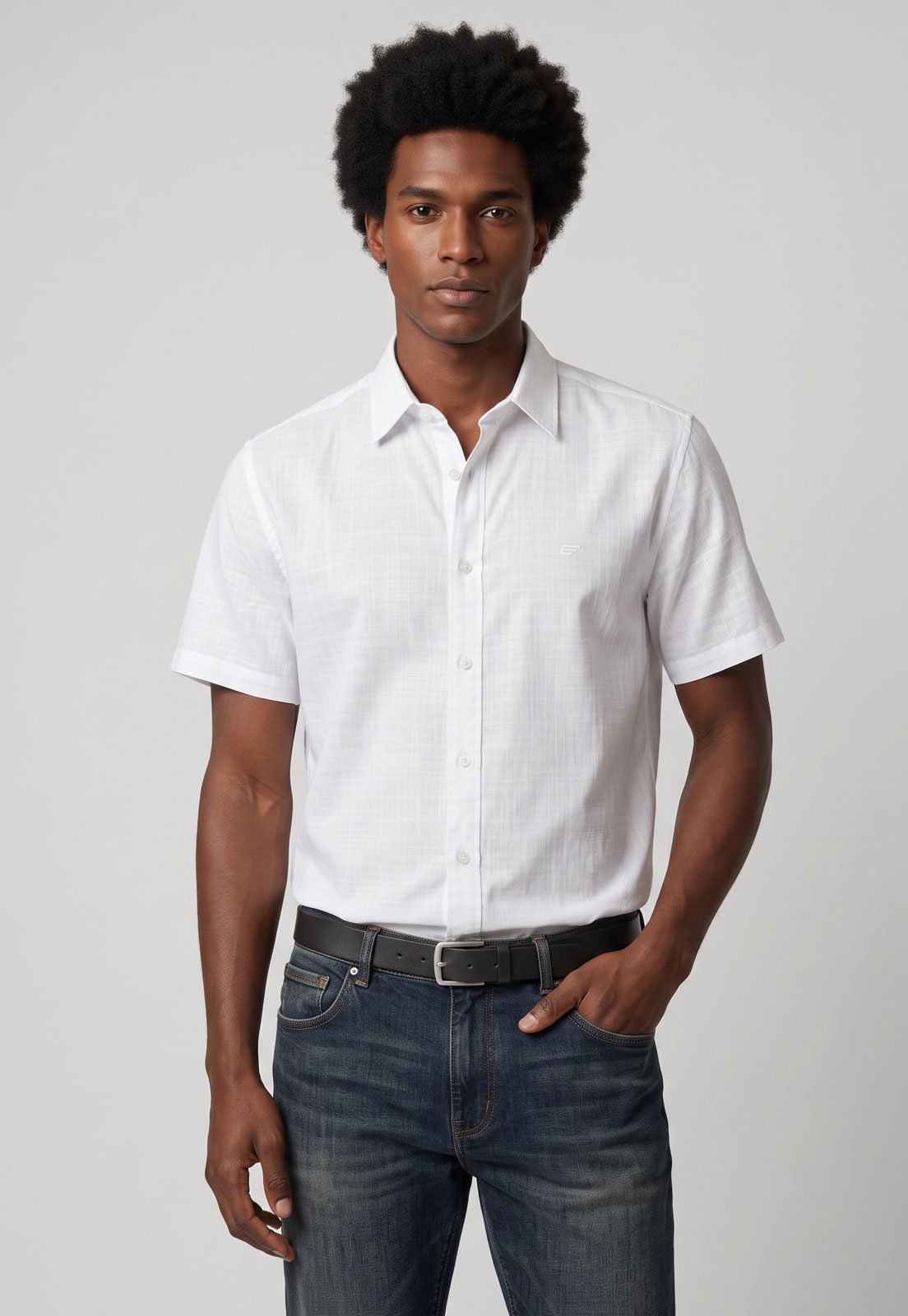 Camisa Masculina Ellus Vintage Xangai Branca