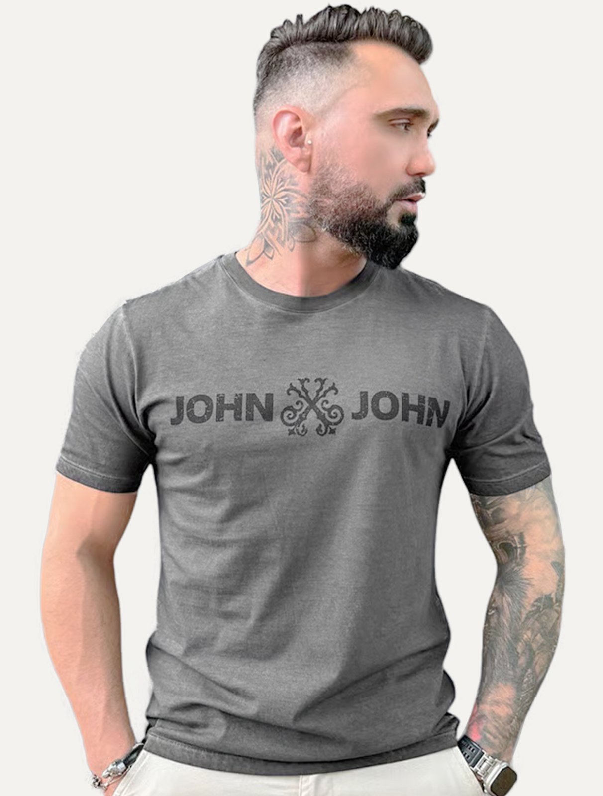 Camiseta John John Masculina Fit Basic Cinza