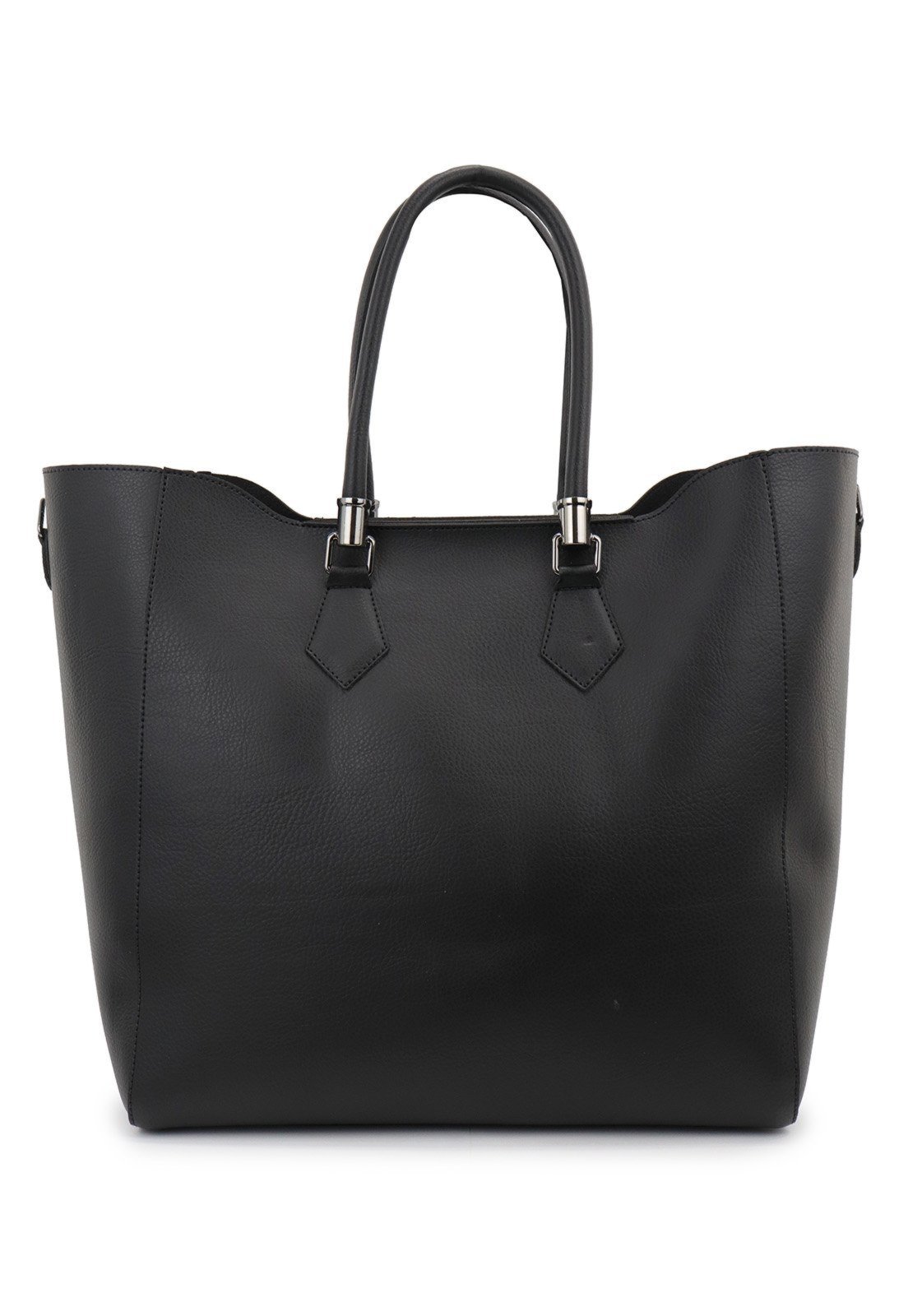 Vista 3 5.Bolsa Feminina Luxo com Carteira e Alças Duplas Espaçosa Retta Oficial preto Retta Oficial preto
