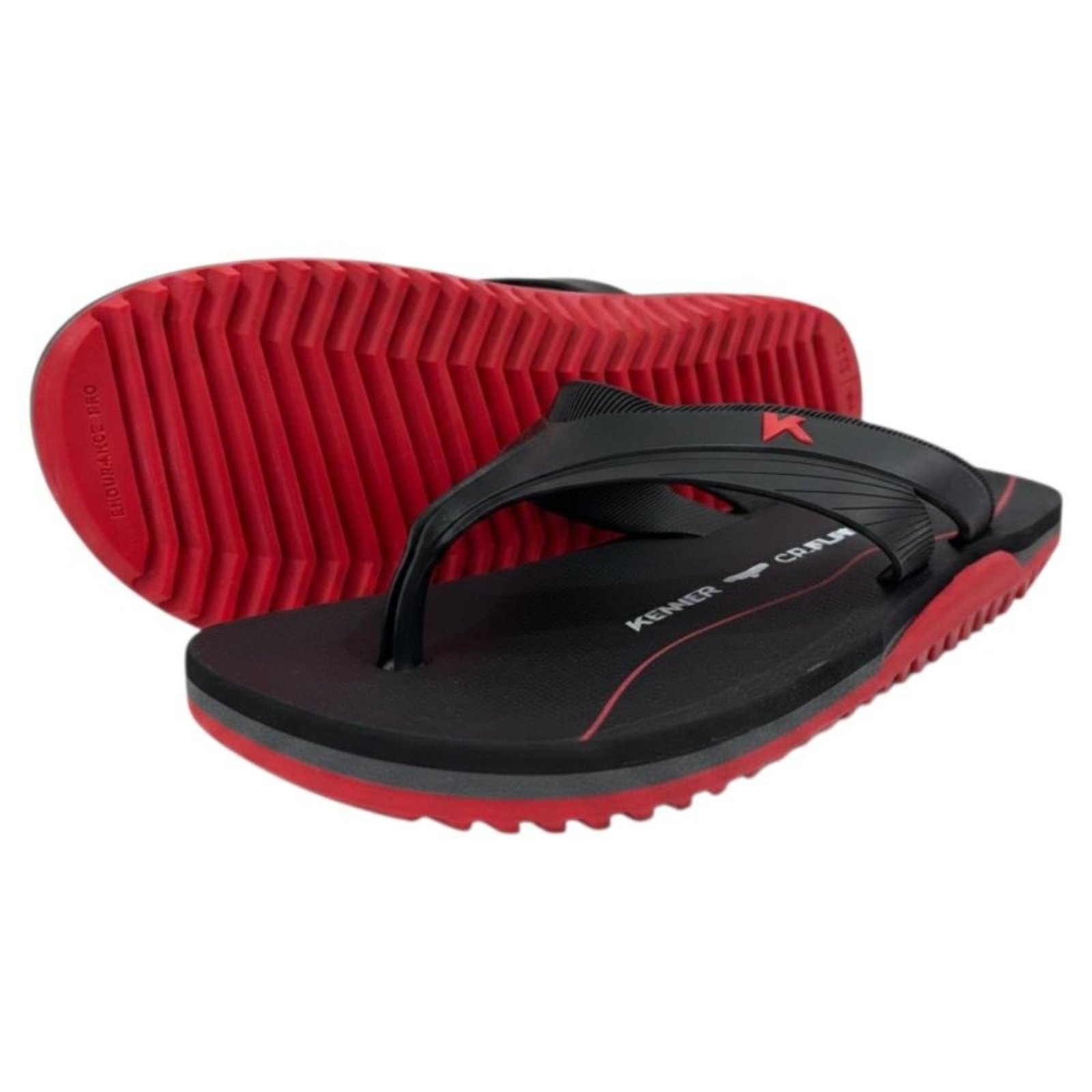 Chinelo Kenner Collab Flamengo Nk6 Preto e Vermelho Preto