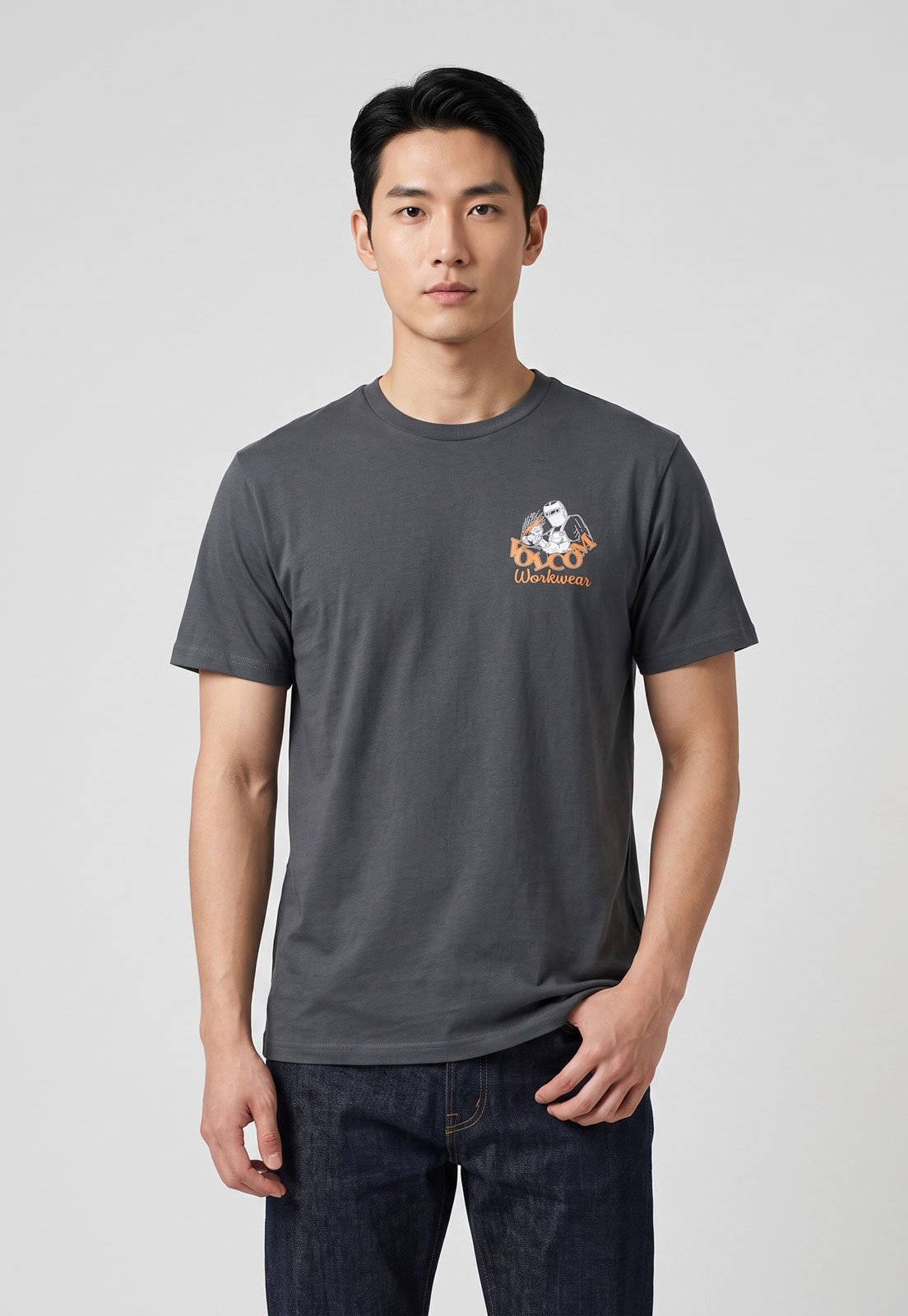 Camiseta Masculina Volcom Silk Grindit Cinza