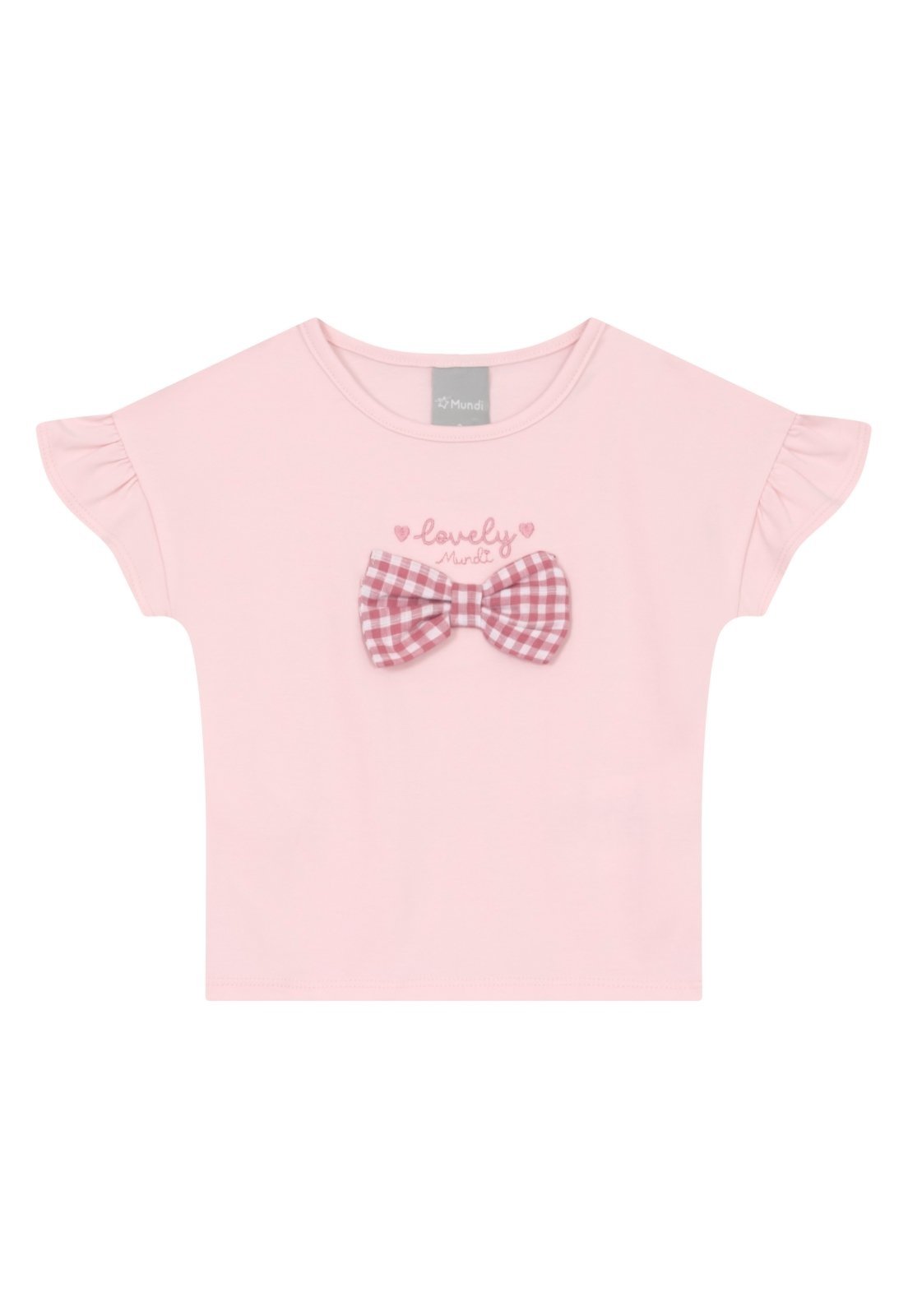 Infantil - Blusa menina com laço xadrez Mundi