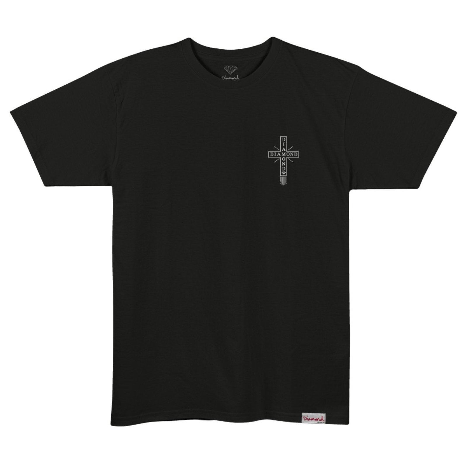 Camiseta Diamond Skate Life Cross Tee - BLACK
