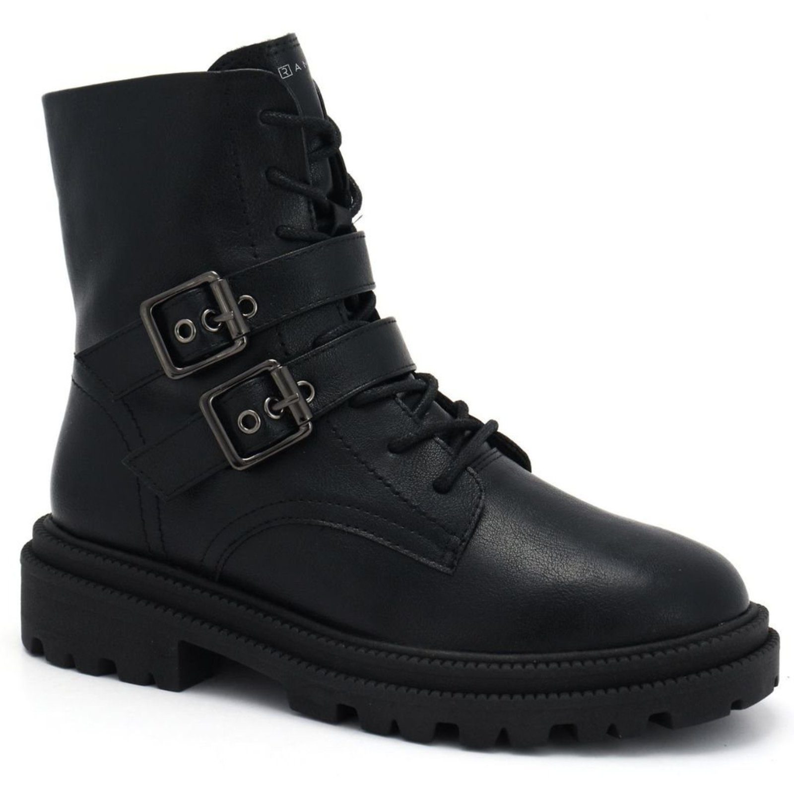 Bota Feminina Tratorada com Tiras Ramarim 2561131 - Preto