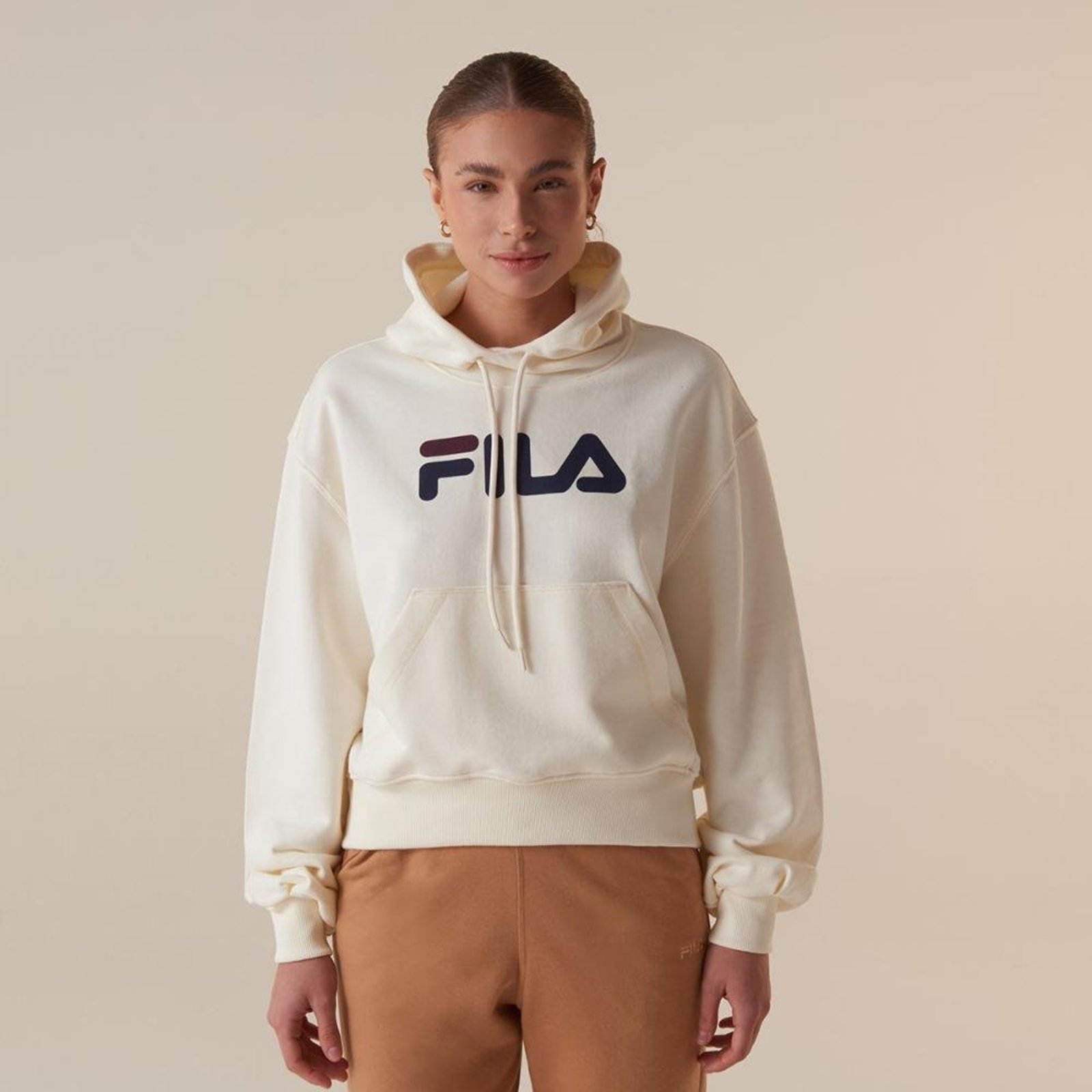 Casaco Com Capuz Fila Comfort Letter III Feminino Branco