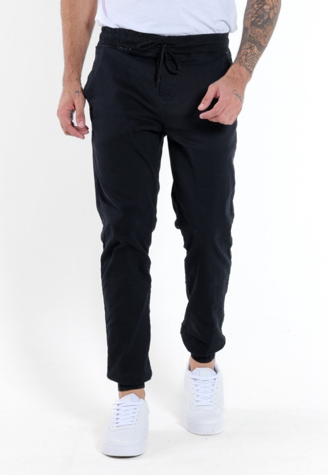 Calça Jogger Sarja Masculina Daze Modas Preto