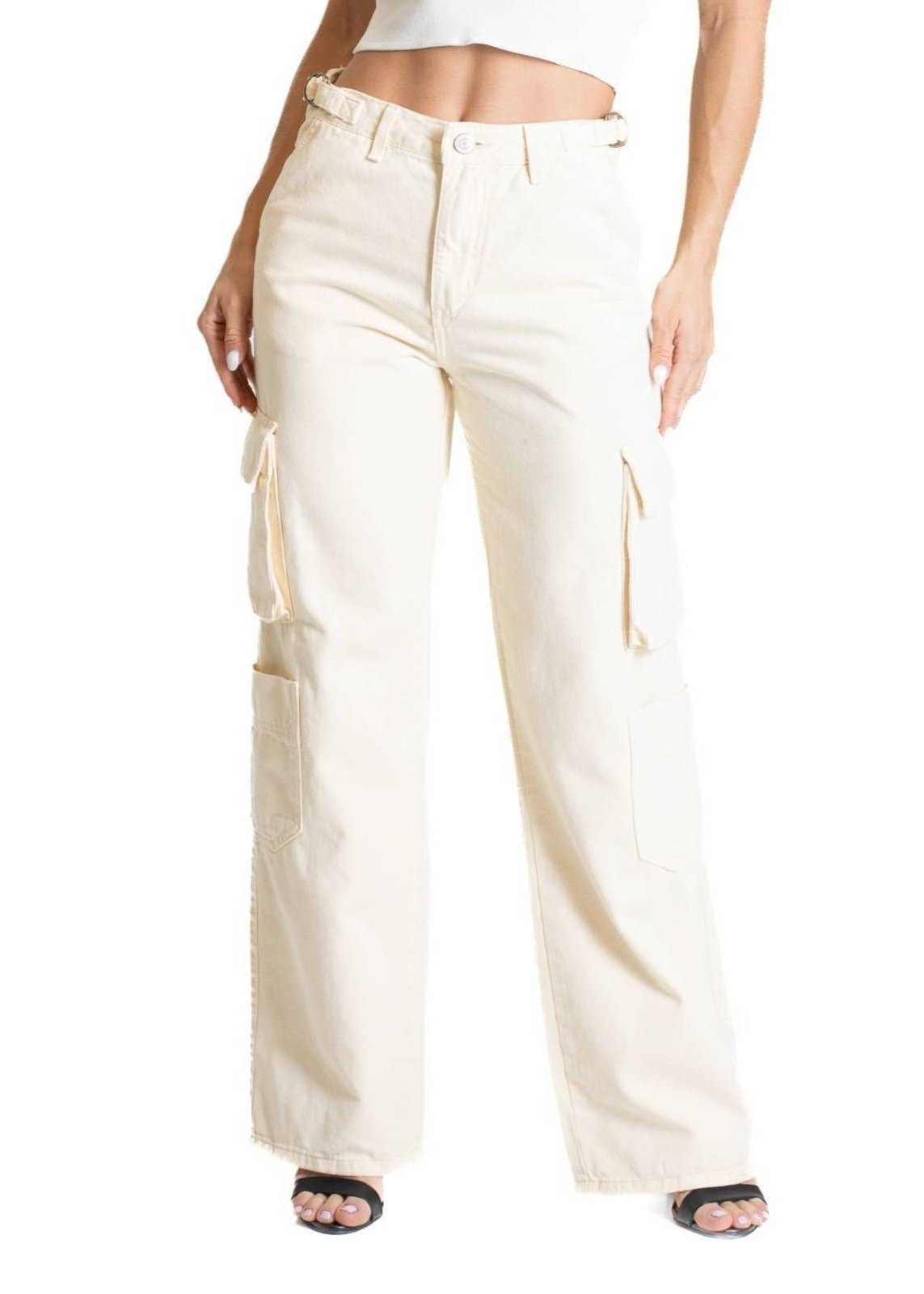 Calça Sarja Sawary Wide Leg – 281529 – Amarelo – Sawary