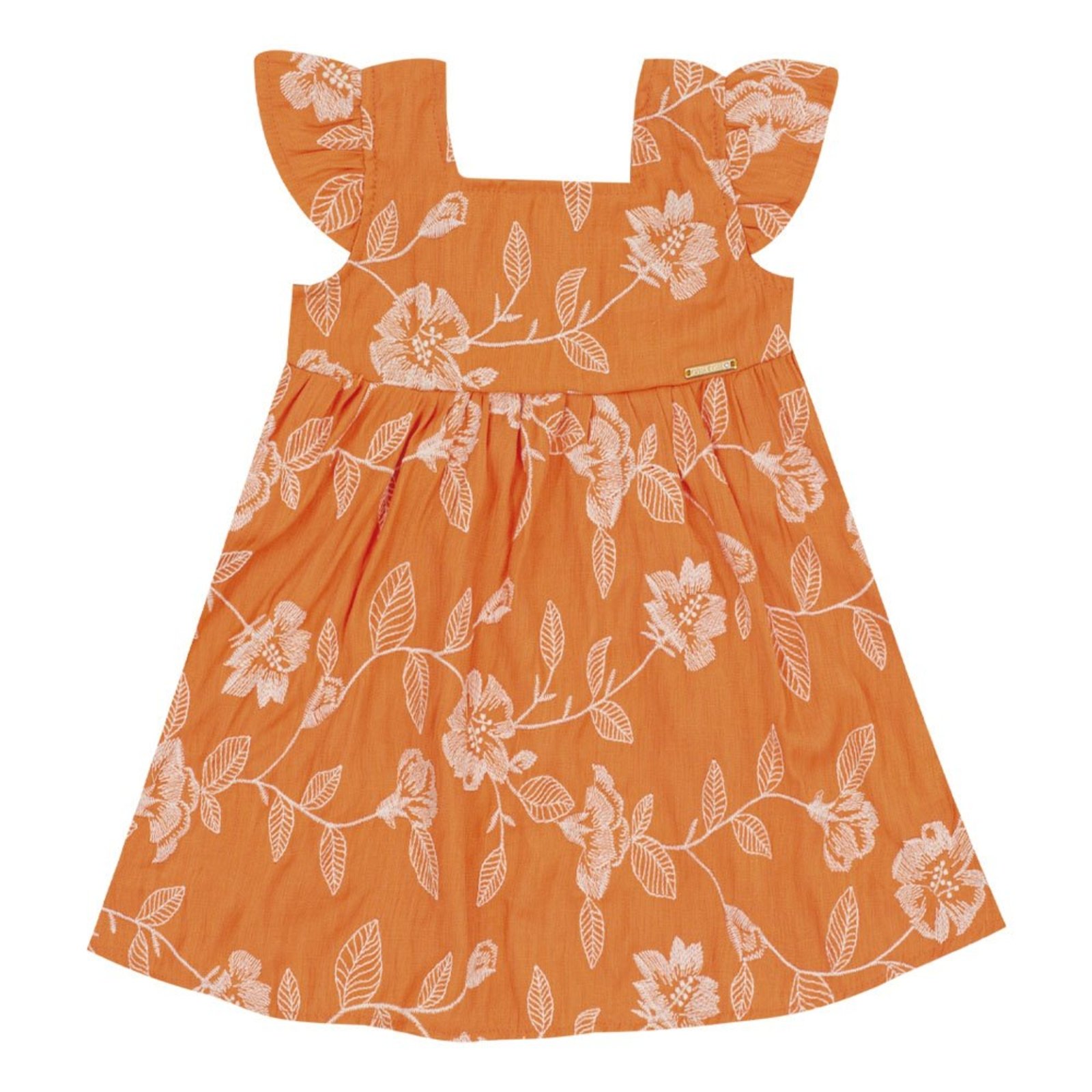 Infantil - Vestido Laranja Pulla Bulla Menina - 53213-1206
