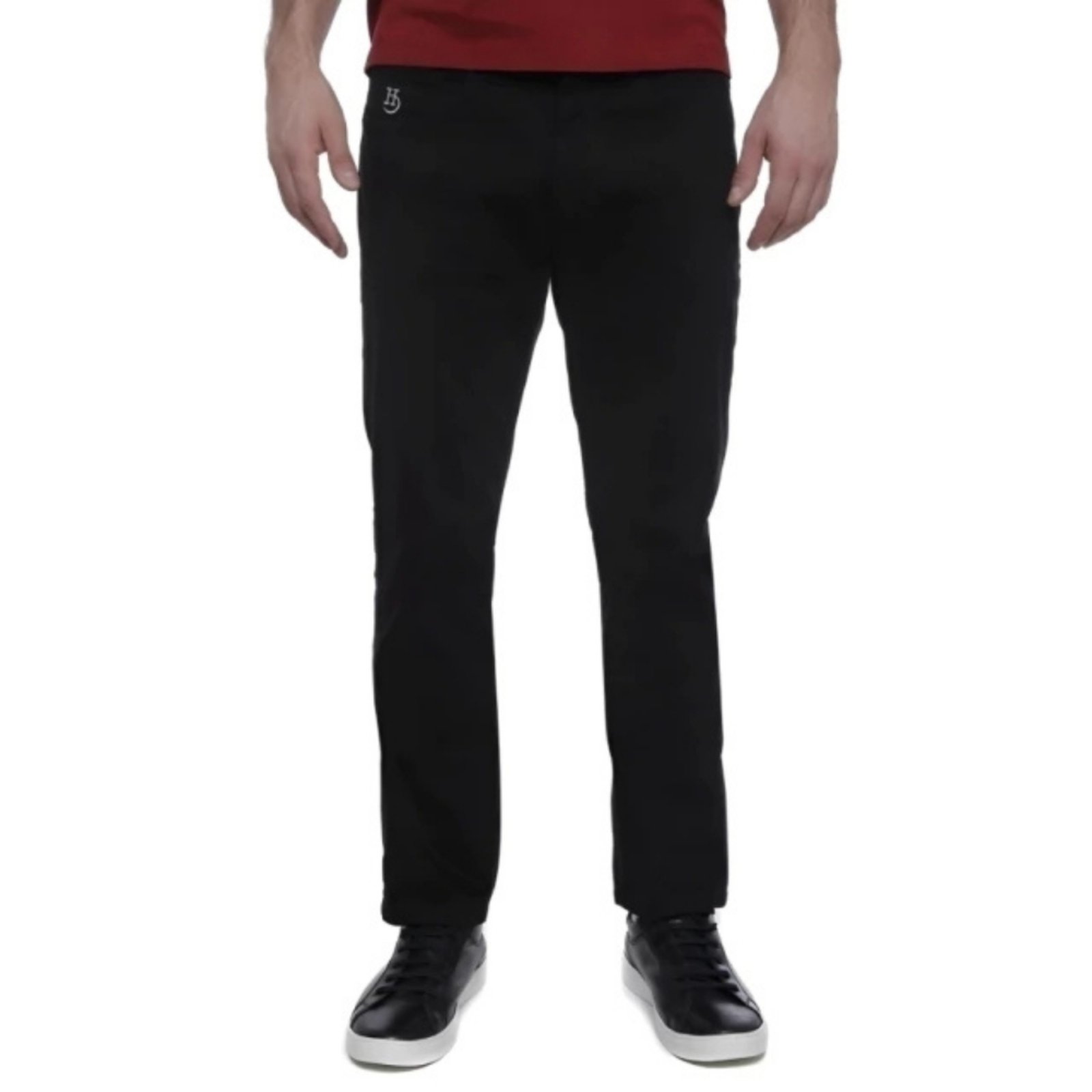 Calça Sarja Hugo Deleon Elastano 5 Bolsos Preta Preto
