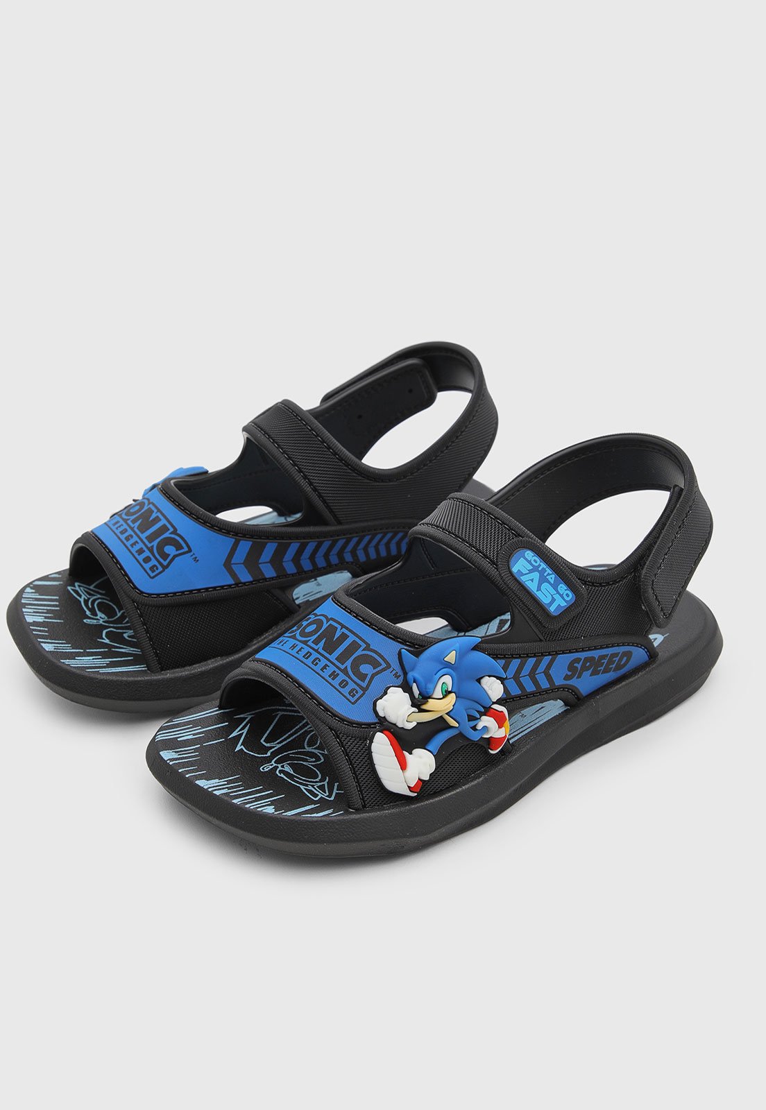 Infantil - Sandália Grendene Sonic Rush Preta