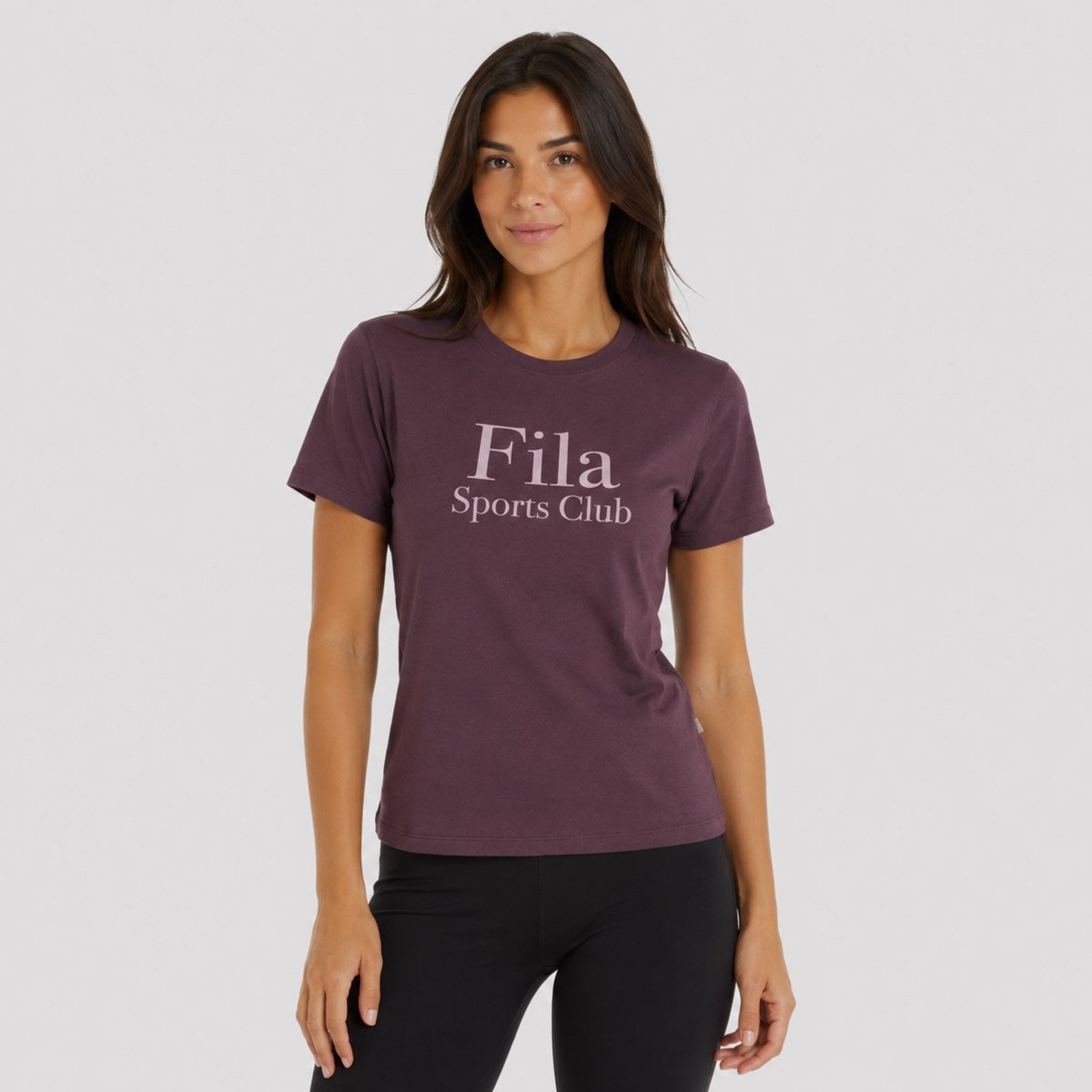 Camiseta Fila Regular Sports Club Graphic Feminina Marrom