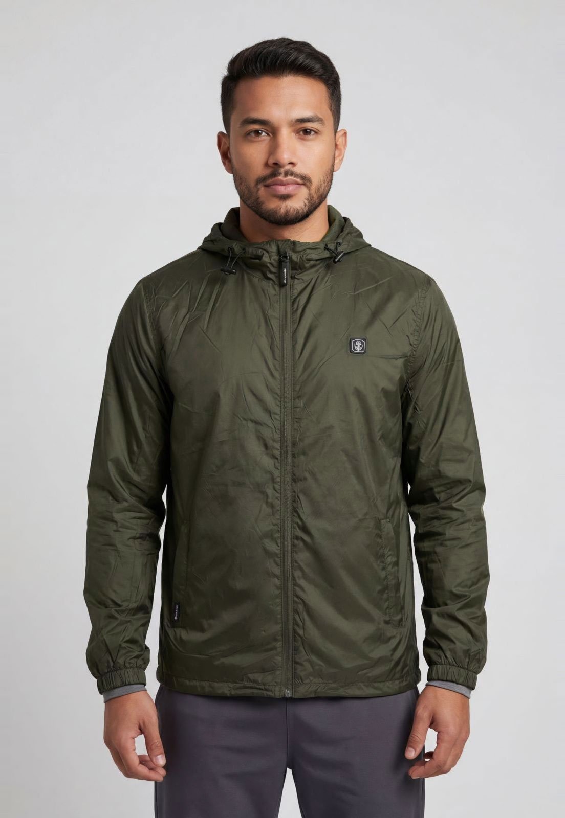 Jaqueta Masculina Element Capuz Poliamida Verde
