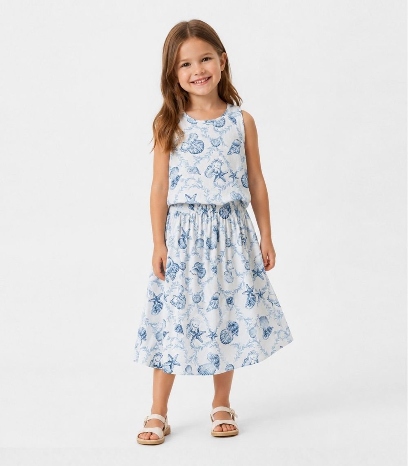 Infantil - Conjunto Menina Saia e Regata Select Bege