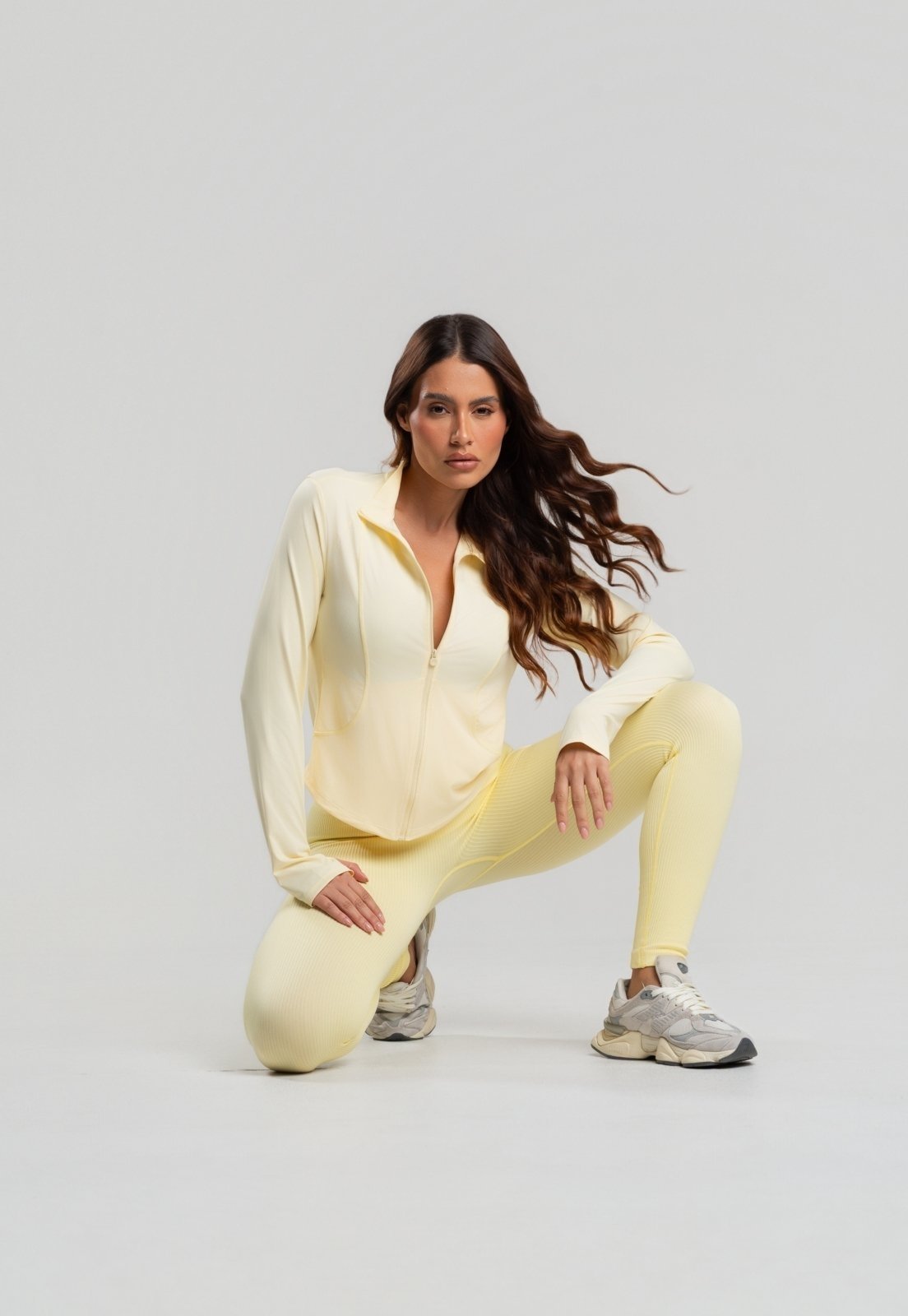 Jaqueta Esportiva Manga Longa Proteção UV Salvatore Amarelo