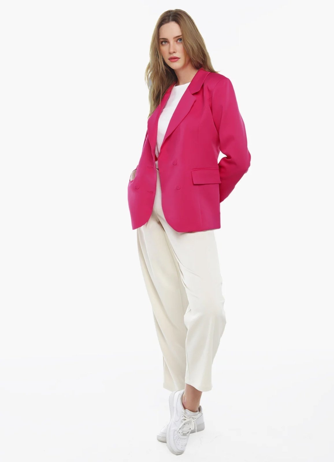 Vista 3 Blazer Feminino Max Fino Alfaiataria Forrado SOB preto SOB preto
