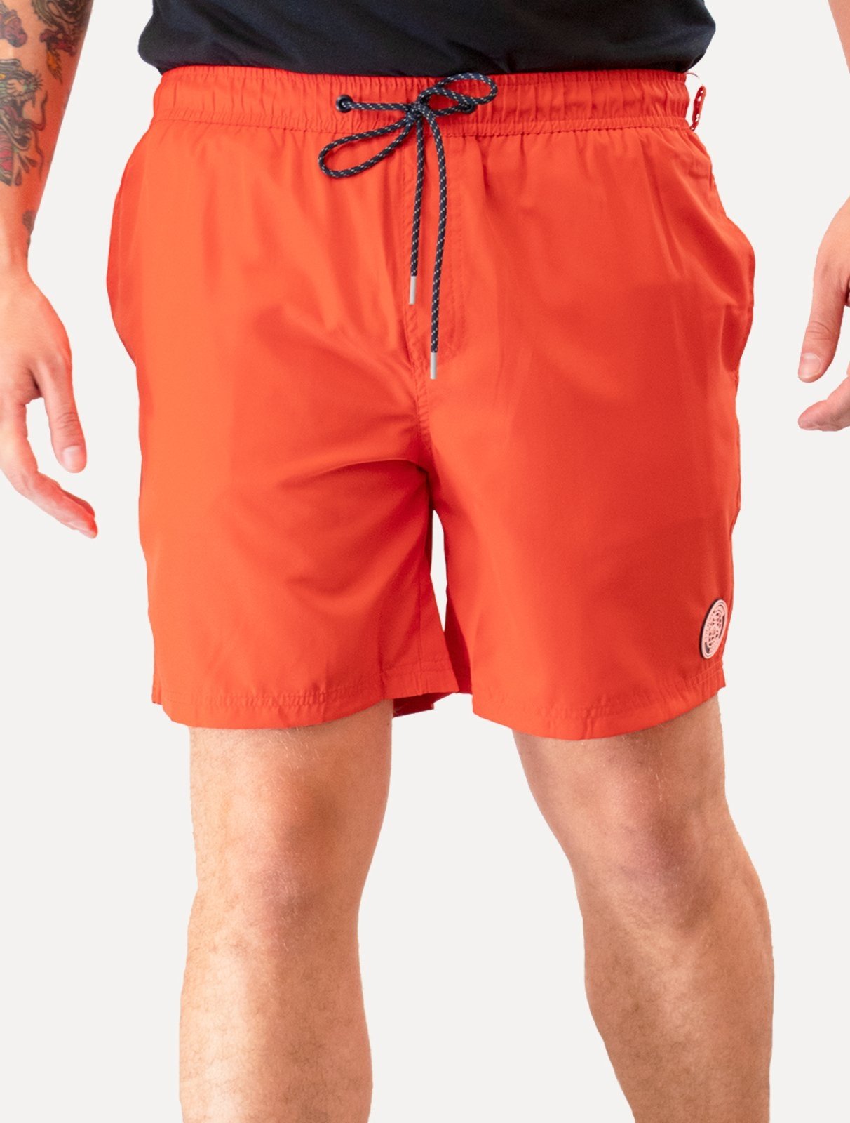 Short Original Penguin Masculino D Água Basic Patch Laranja