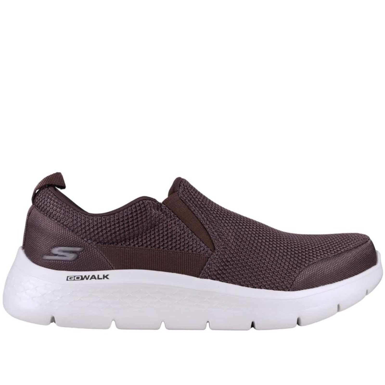Tênis Masculino Skechers Slip On Go Walk Flex 894343br Marrom Incolor