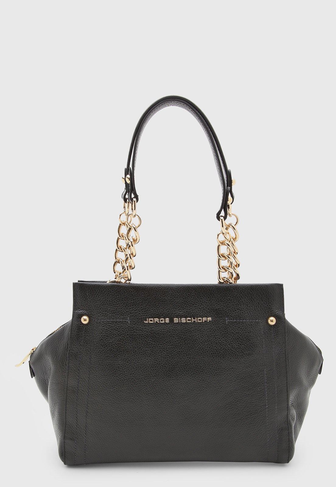 Bolsa Feminina Jorge Bischoff Couro Preta