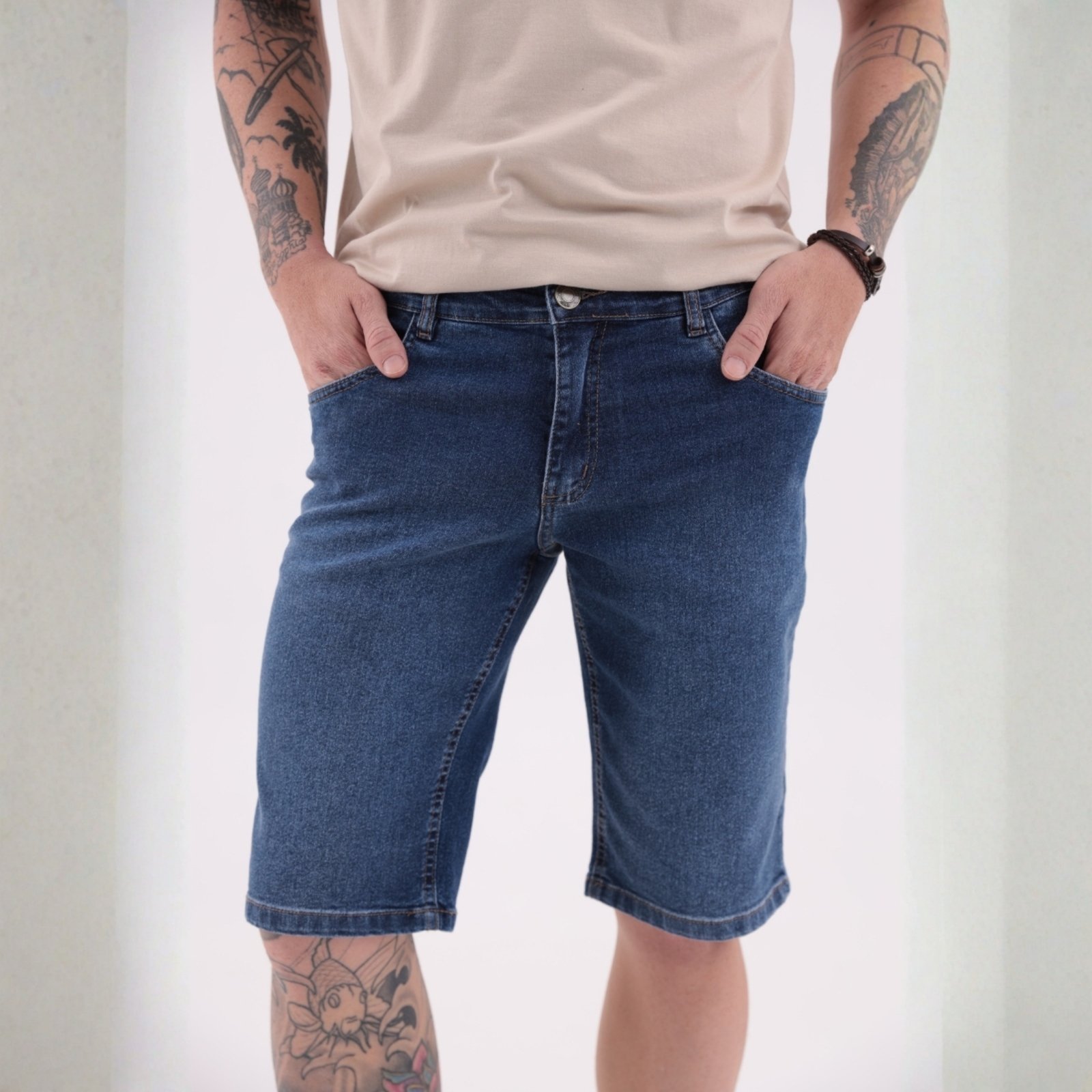 Bermuda Jeans Tradicional Masculino Revanche Zimbabue