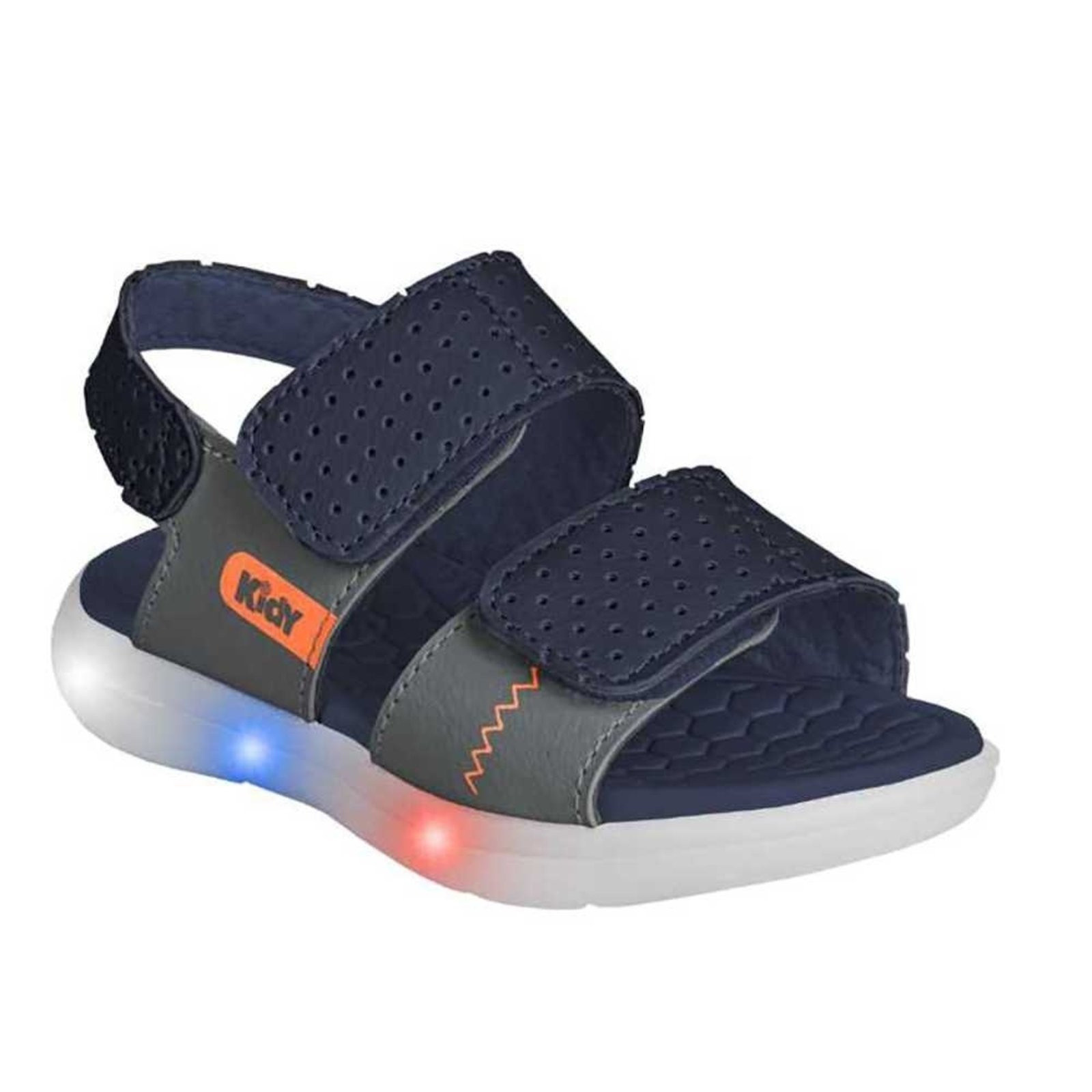 Infantil – Sandália Menino Kidy Flex Light Luzes LED Azul