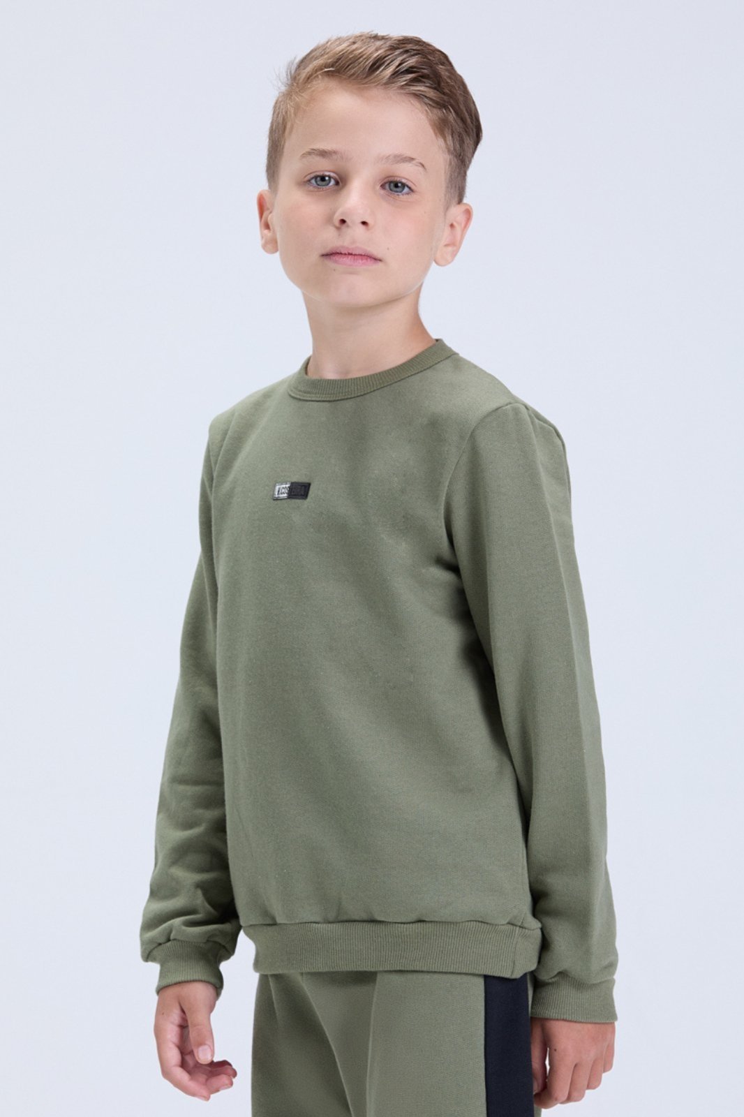 Vista 3 Infantil - Conjunto de Inverno Masculino Moletom com Faixa Lateral VIDA COSTEIRA cinza VIDA COSTEIRA cinza