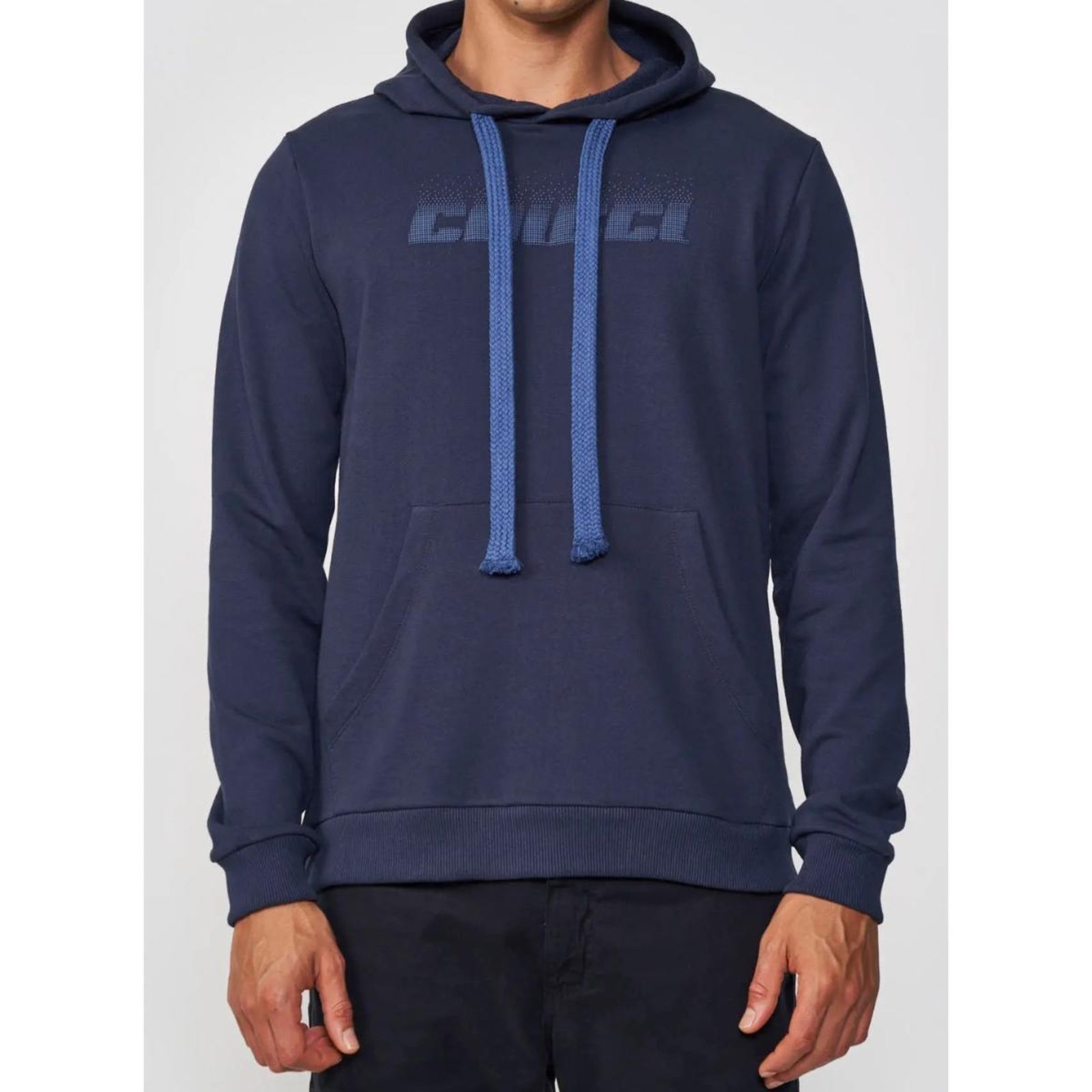 Blusão Moletom Colcci com Capuz Azul Sideral