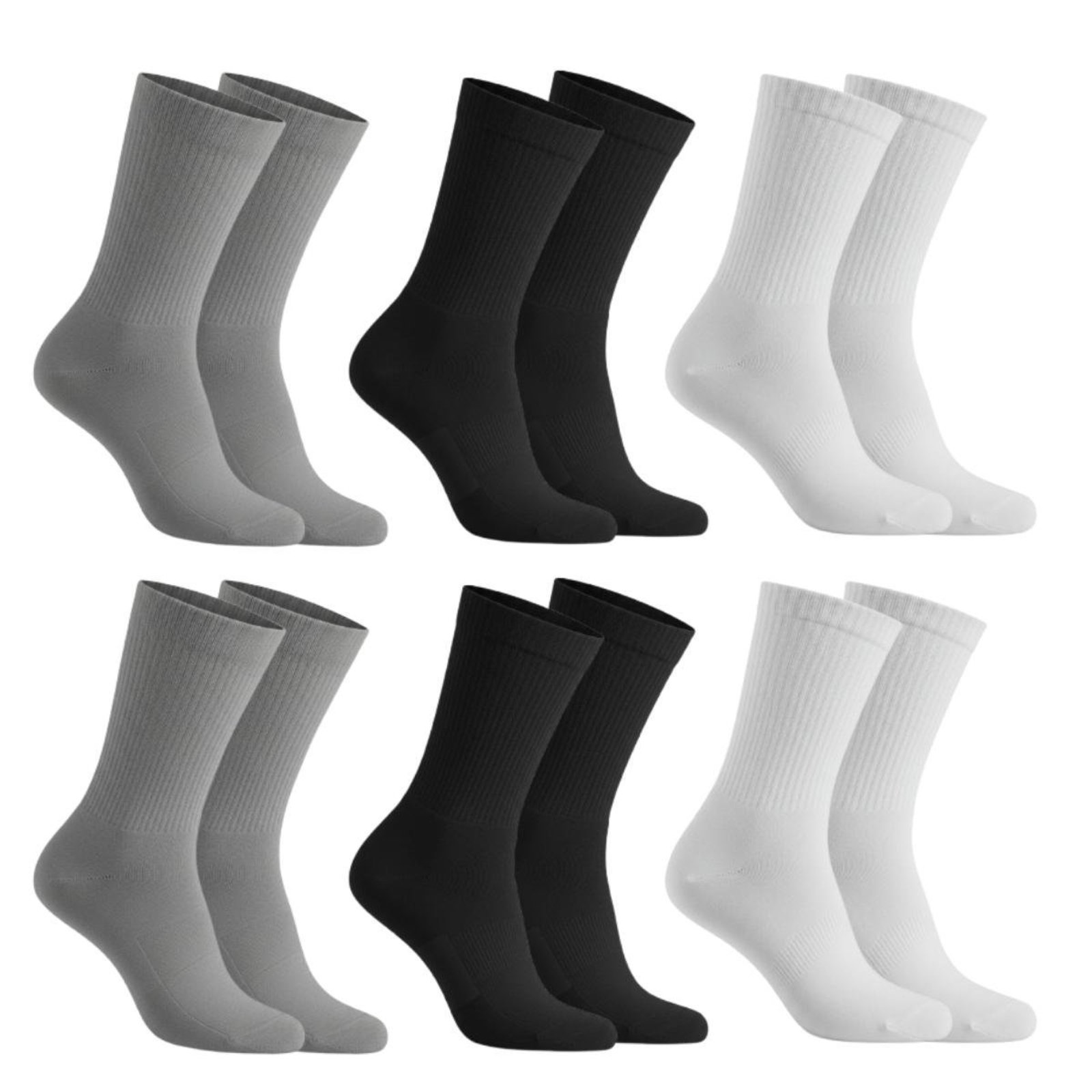 Kit 6 Pares de Meias QLC Sports Cano Médio Sortida