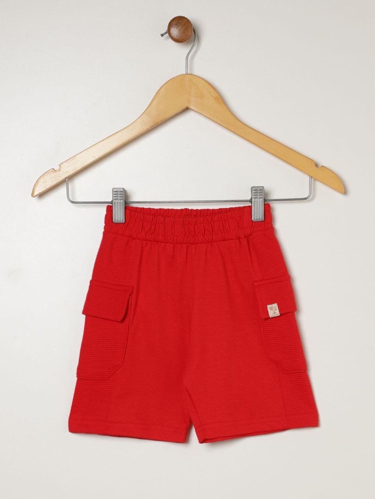 Infantil - Bermuda Cargo Para Menino - VERMELHO