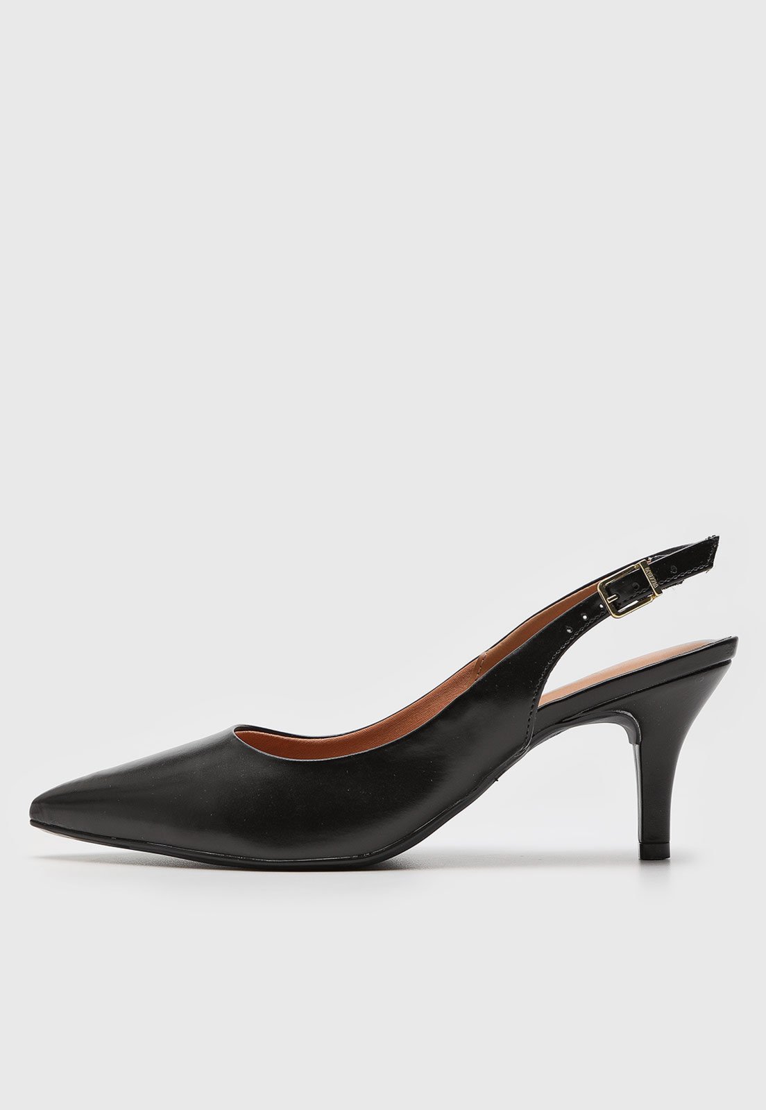 Scarpin Slingback Vizzano Liso Preto