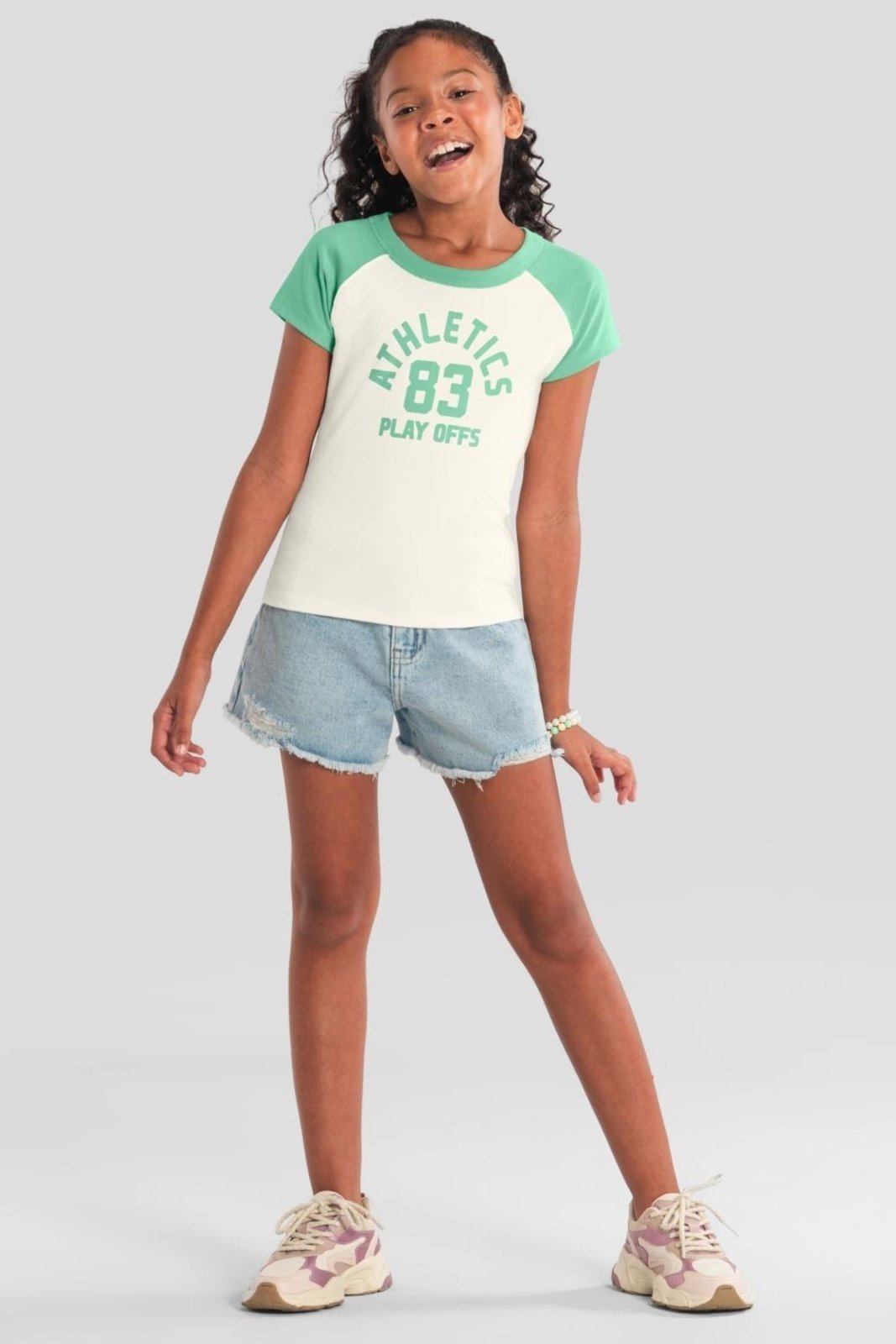 Infantil - Shorts jeans menina Brandili -Azul