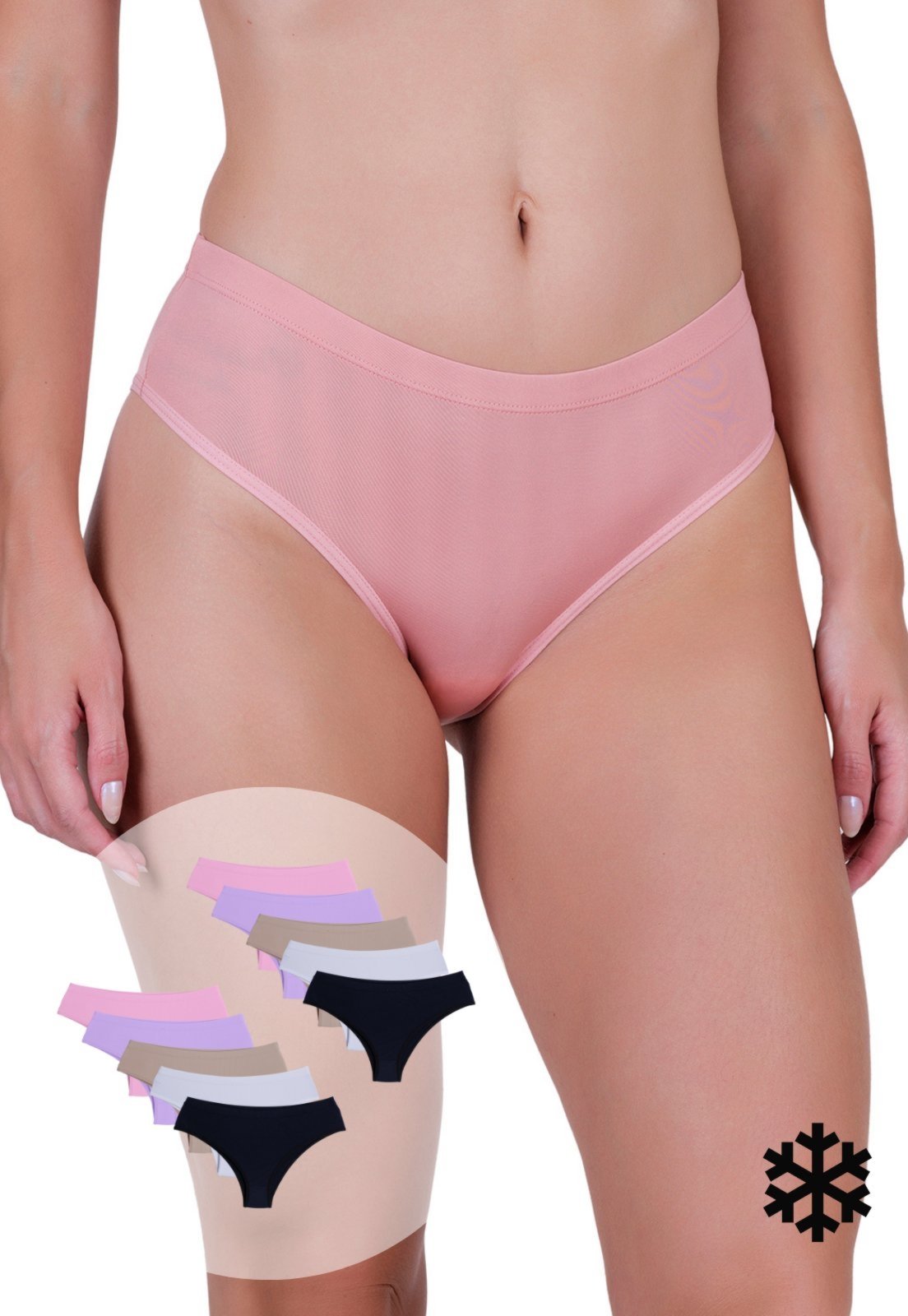 Kit 10 Calcinhas Femininas Microfibra Pérola Toque Sedoso Elástico Embutido Concept Lingerie