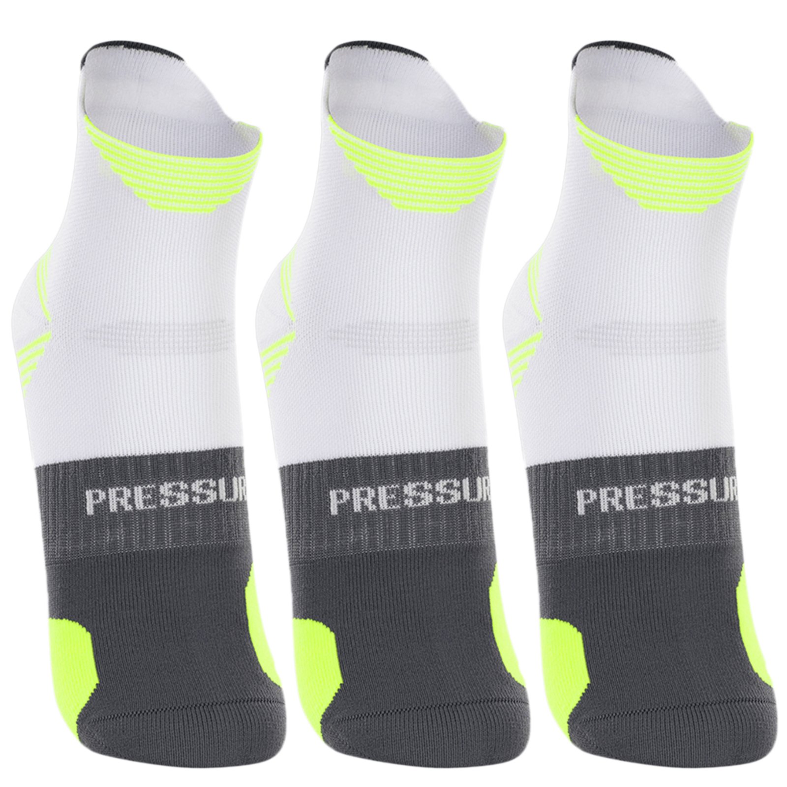 Kit 03 Meia Lupo Running Power Adulto Masculino Curta Poliamida Branco