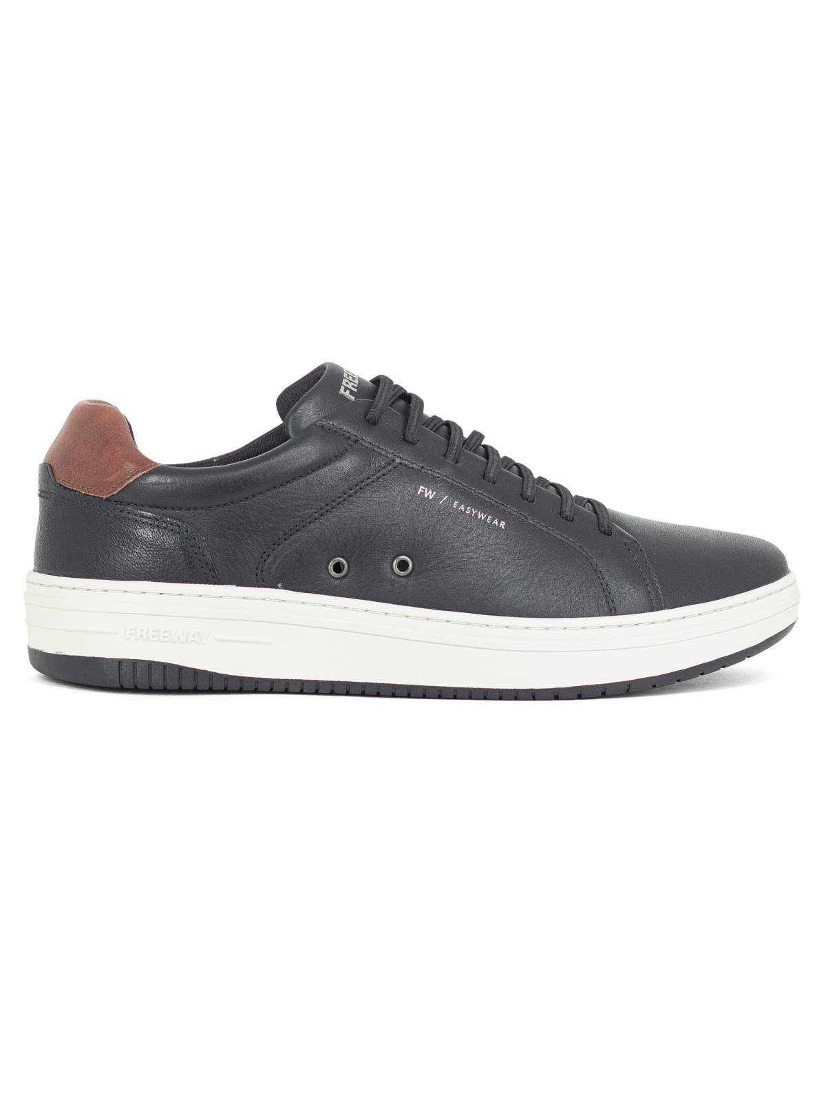 Tênis Masculino Freeway Casual Evo05 Confortável Cadarço Elástico Preto Evolution