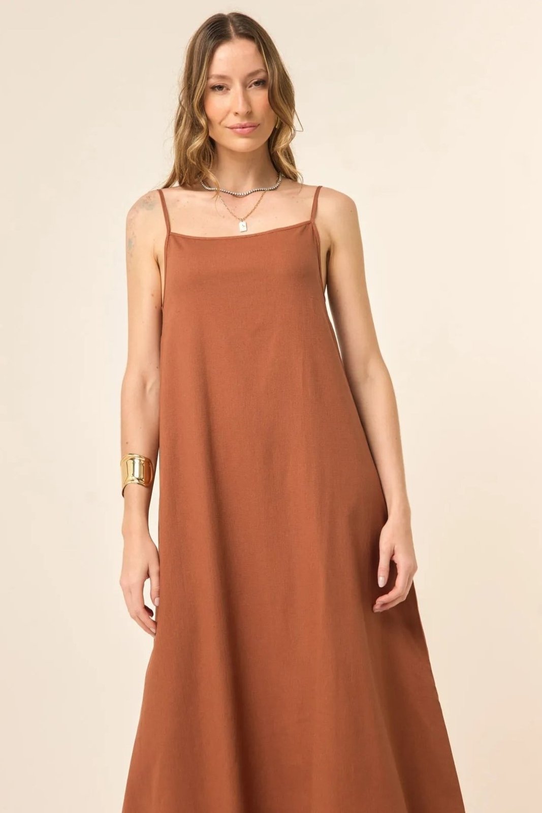 Vista 2 Vestido Nadine VIC BRAND marrom VIC BRAND marrom