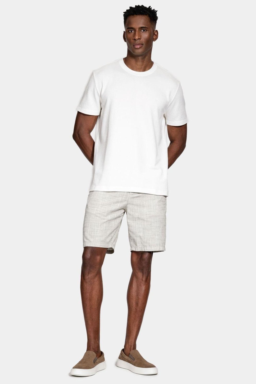 Vista 3 Camiseta Aramis Texturizada Manga Curta Bordado Off White branco white Aramis branco white