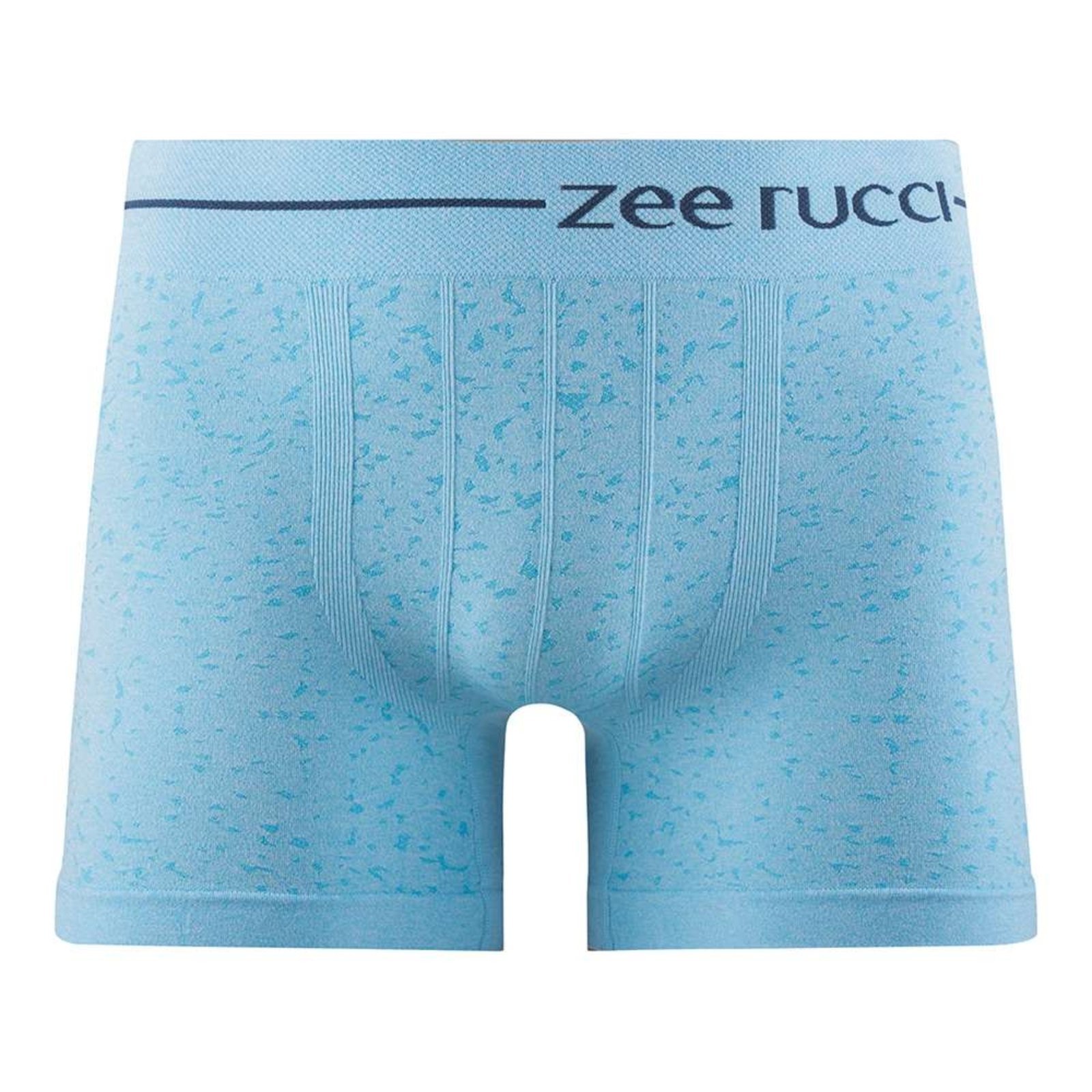 Cueca Boxer Mescla sem Costura Jacquard Pontilhados Mar Azul