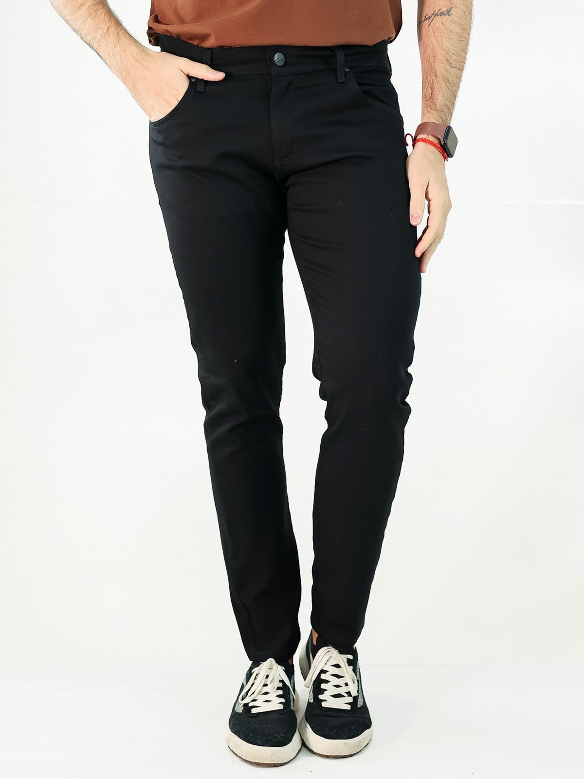 Calça Masculina Sarja Black Cetim Skinny Elastano Anticorpus