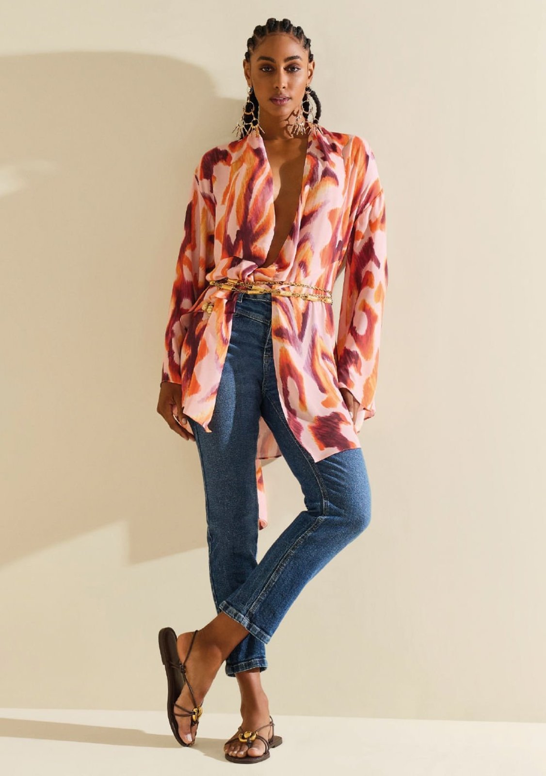 Calça Morena Rosa Cigarrete Média Azul